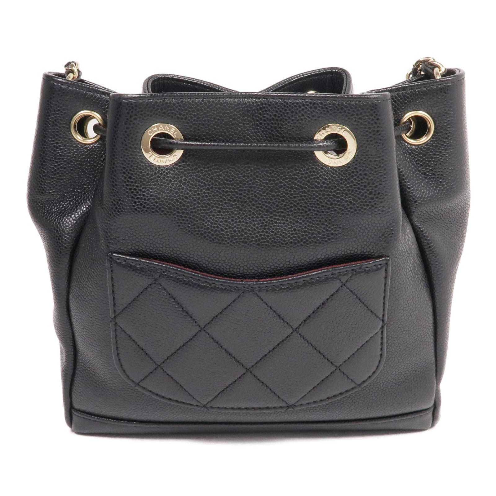 CHANEL 牛皮皮革Materasse Shoulder Bag金扣鏈帶肩背袋