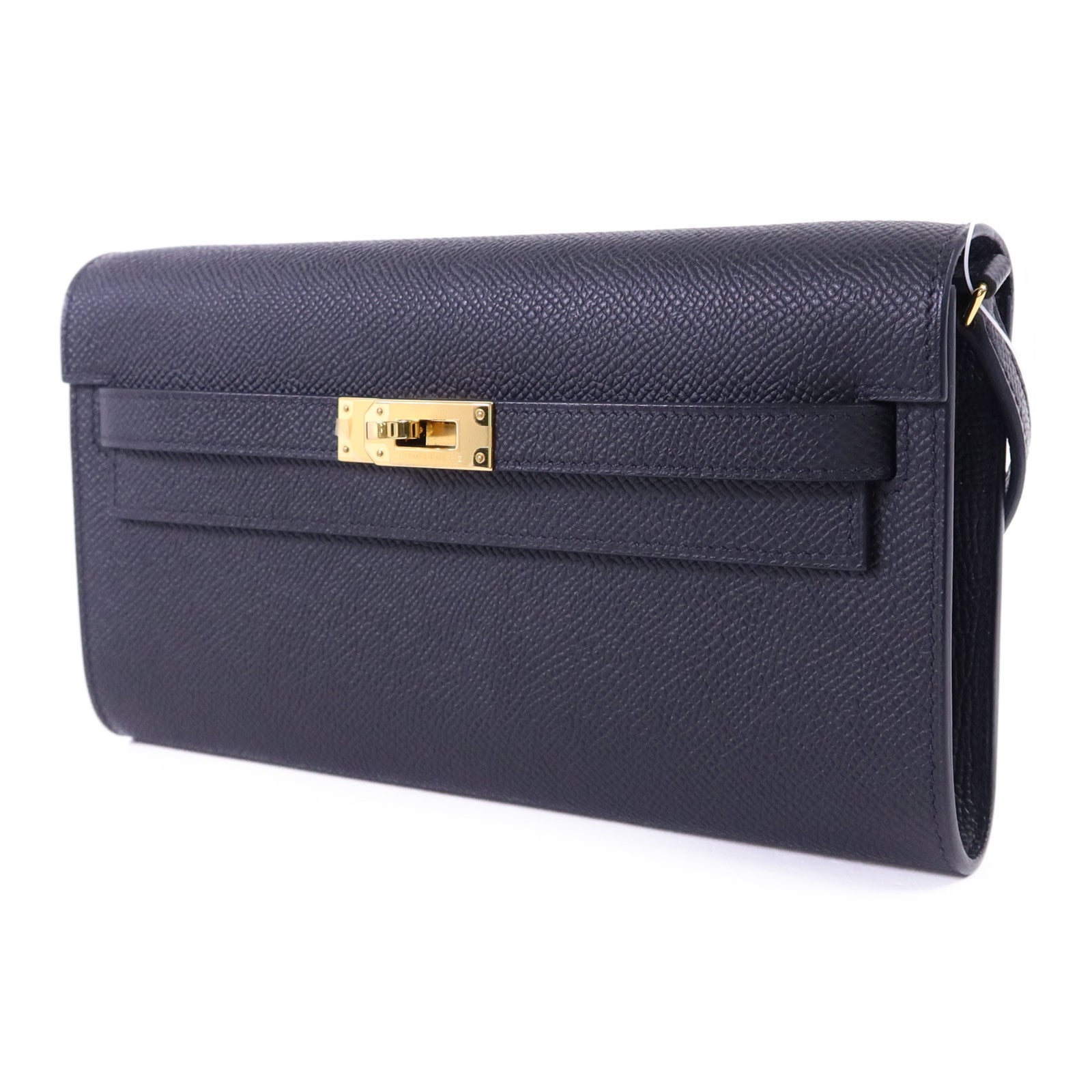 HERMES Epsom皮革Kelly To Go金扣肩背袋Noir