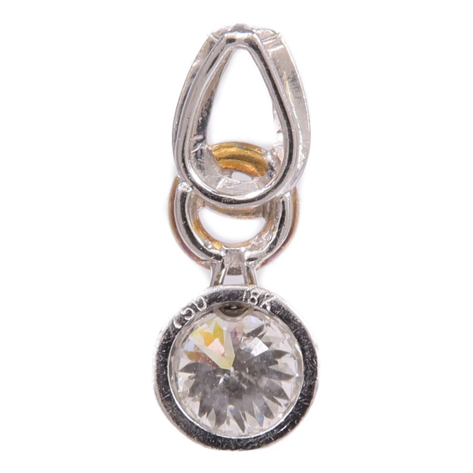 JEWELRY 18K黃金/白金Diamond Pendant Top鑽石吊墜