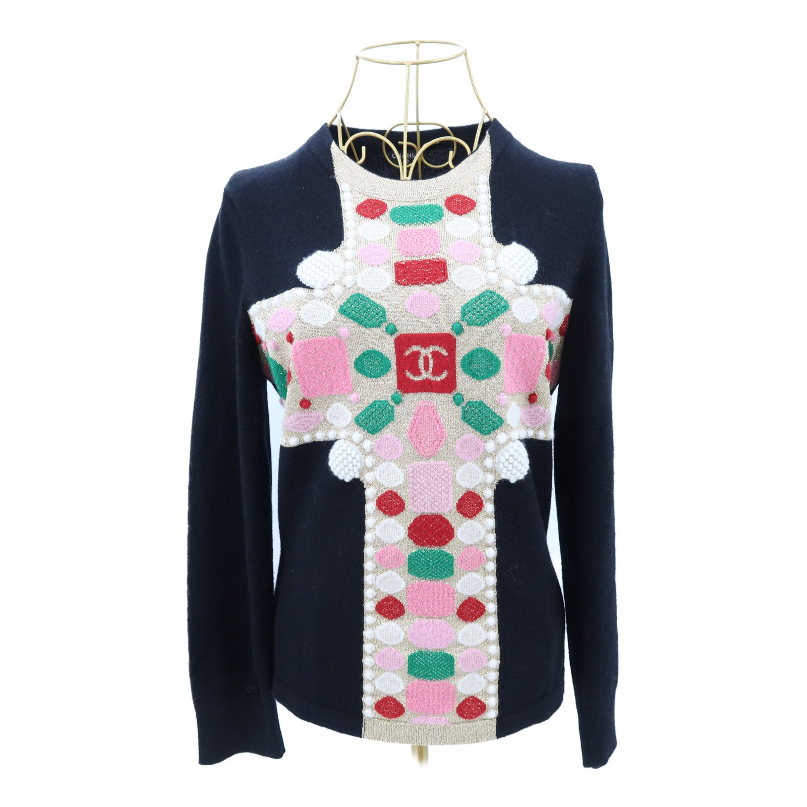 CHANEL Cashmere Coco Mark 20K Knit Sweater針織