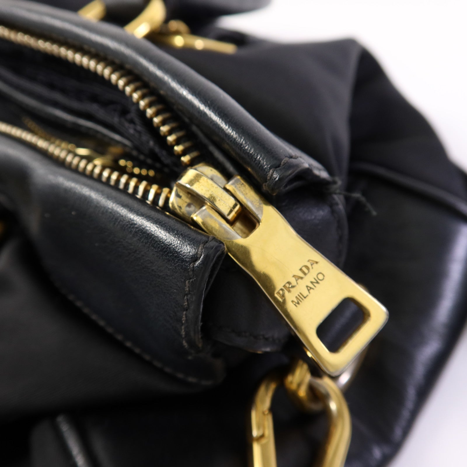 PRADA 尼龍2Way Shoulder Bag金扣手挽肩背兩用袋