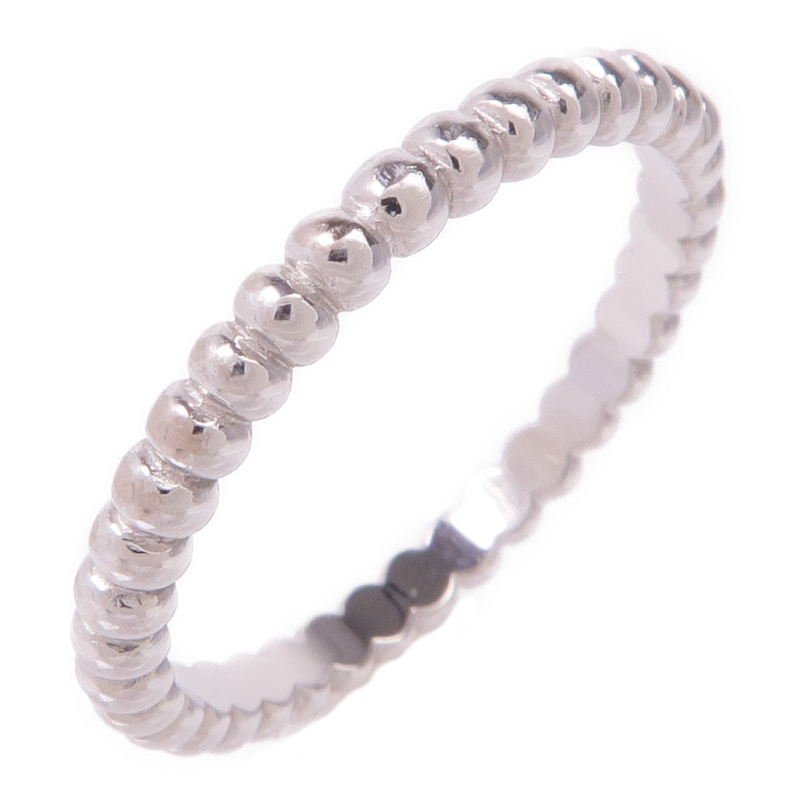 Van Cleef & Arpels 18K白金Perlee Ring戒指VCA#50/US#5.25