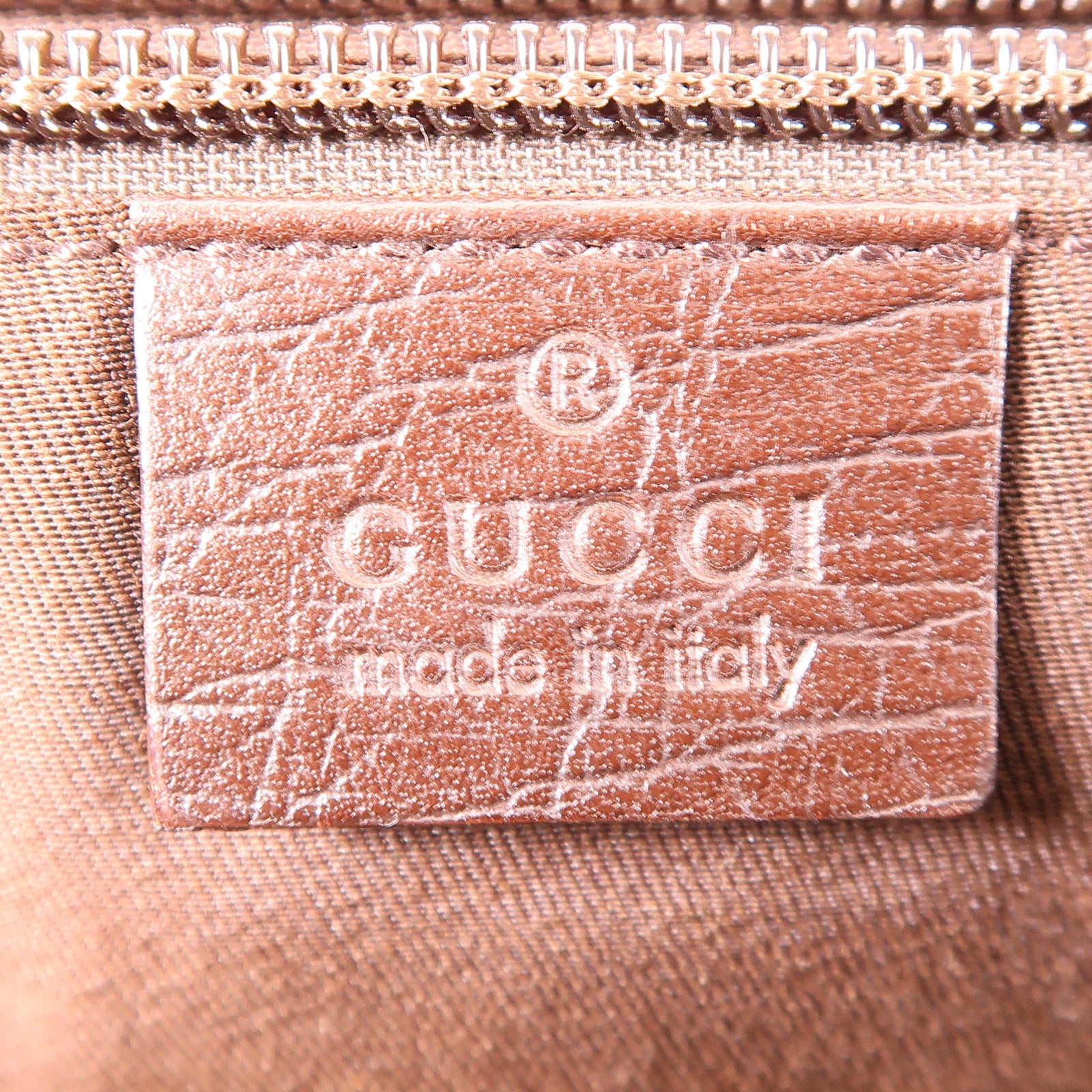 GUCCI 塗層帆布Messenger銀扣肩背袋