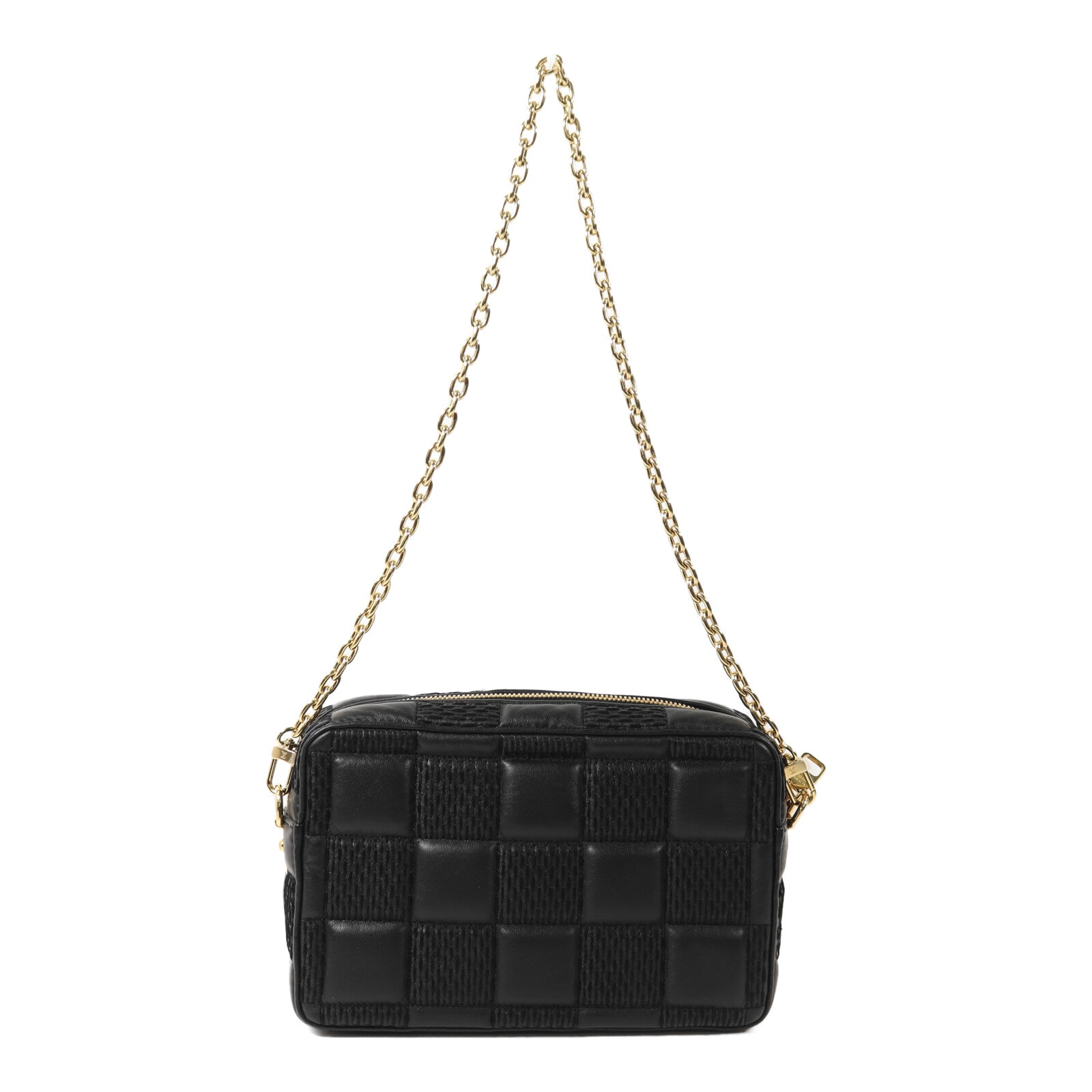 LOUIS VUITTON 羊皮皮革Troca PM金扣鏈帶手挽肩背兩用袋