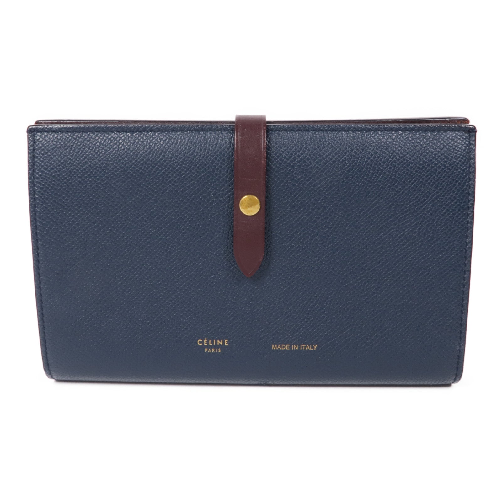 CELINE 牛皮皮革Long Wallet金扣長錢包