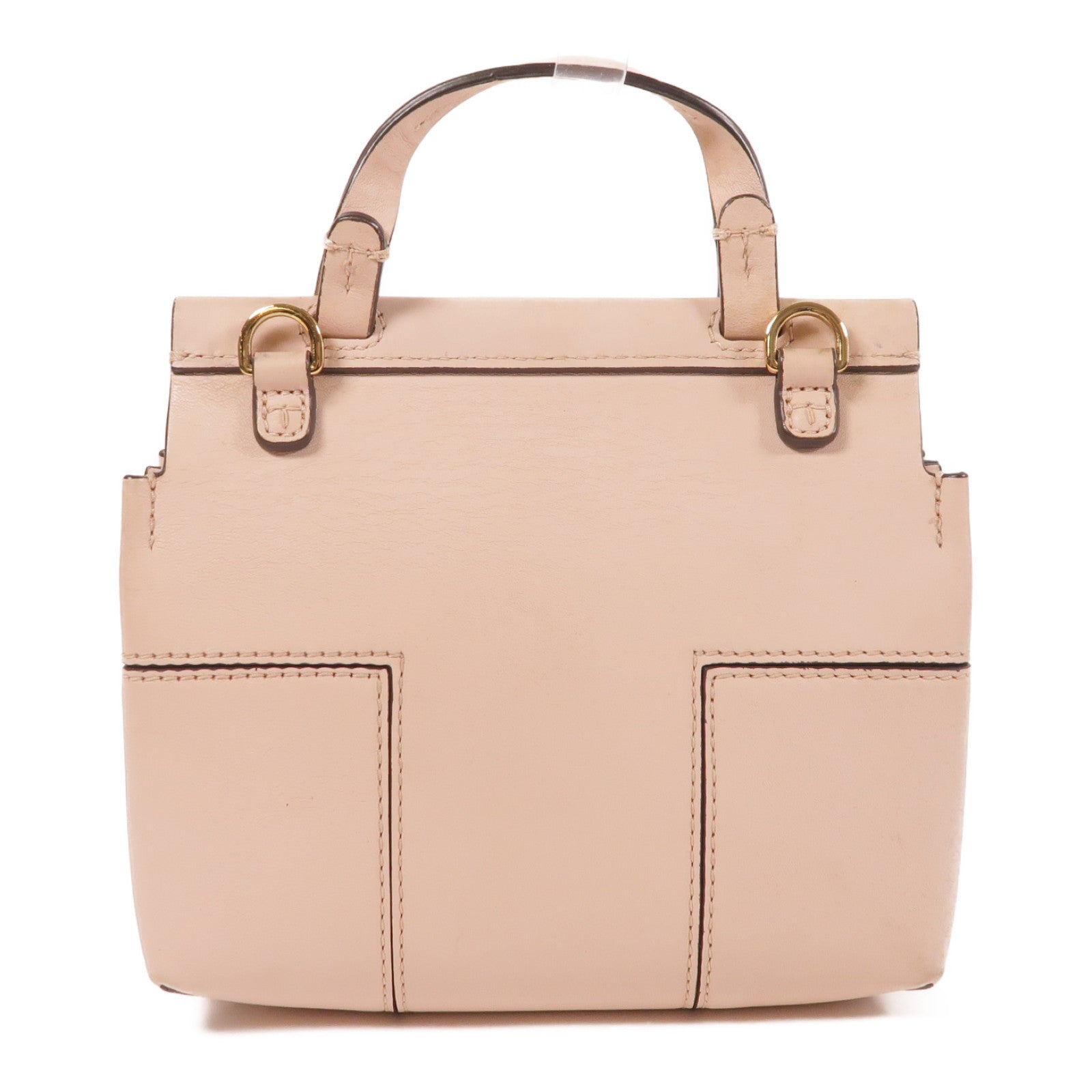 牛皮皮革2 Way Shoulder金扣手挽肩背兩用袋