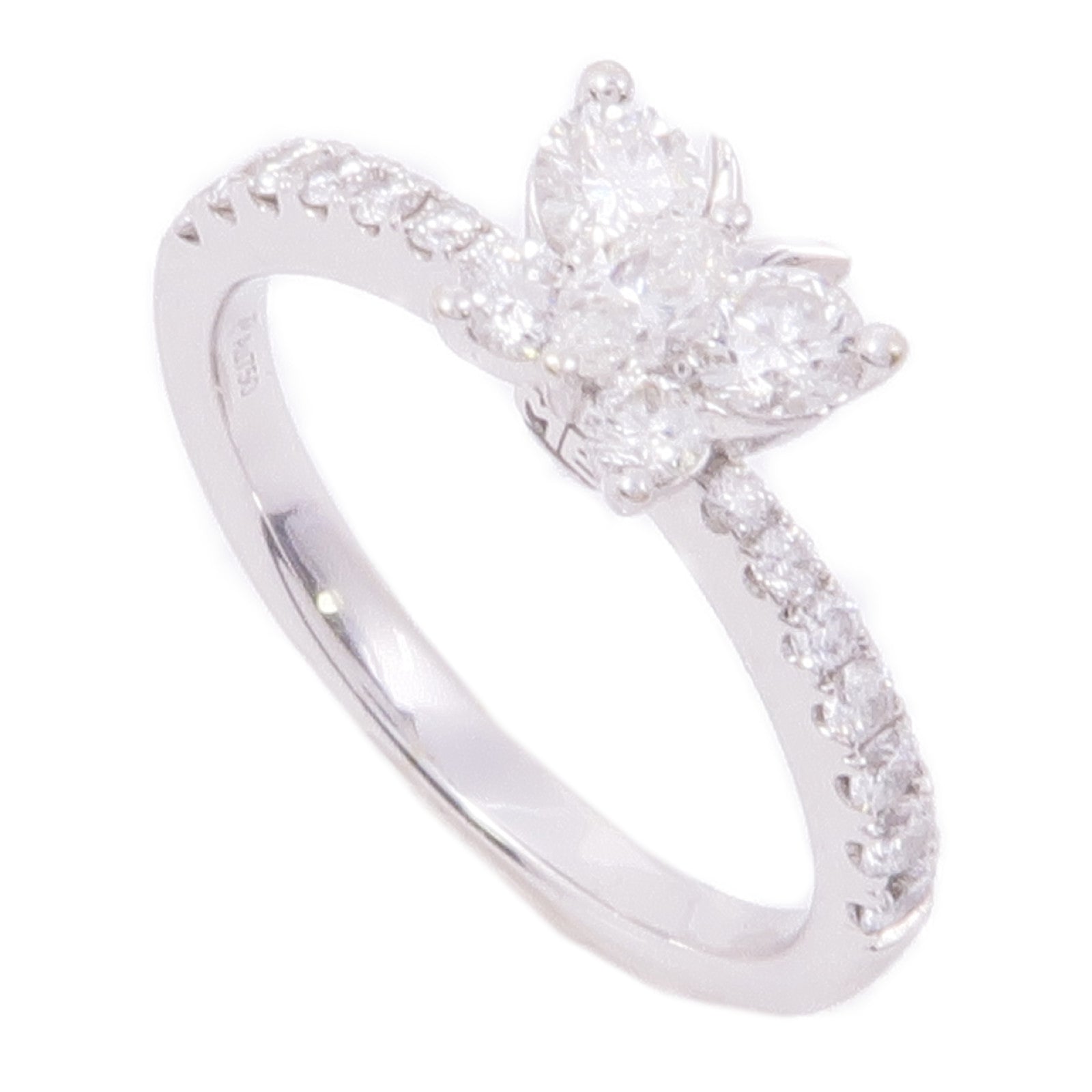 JEWELRY 【激減優惠】18K白金Diamond鑽石戒指US#4.5