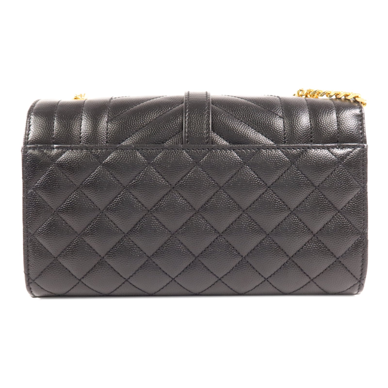 SAINT LAURENT 牛皮皮革Small Envelope金扣鏈帶肩背袋