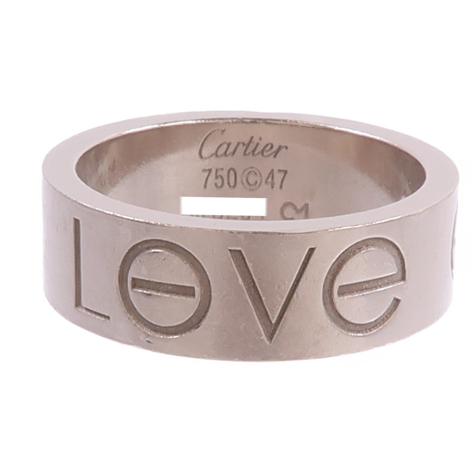 CARTIER 18K白金Love Ring戒指