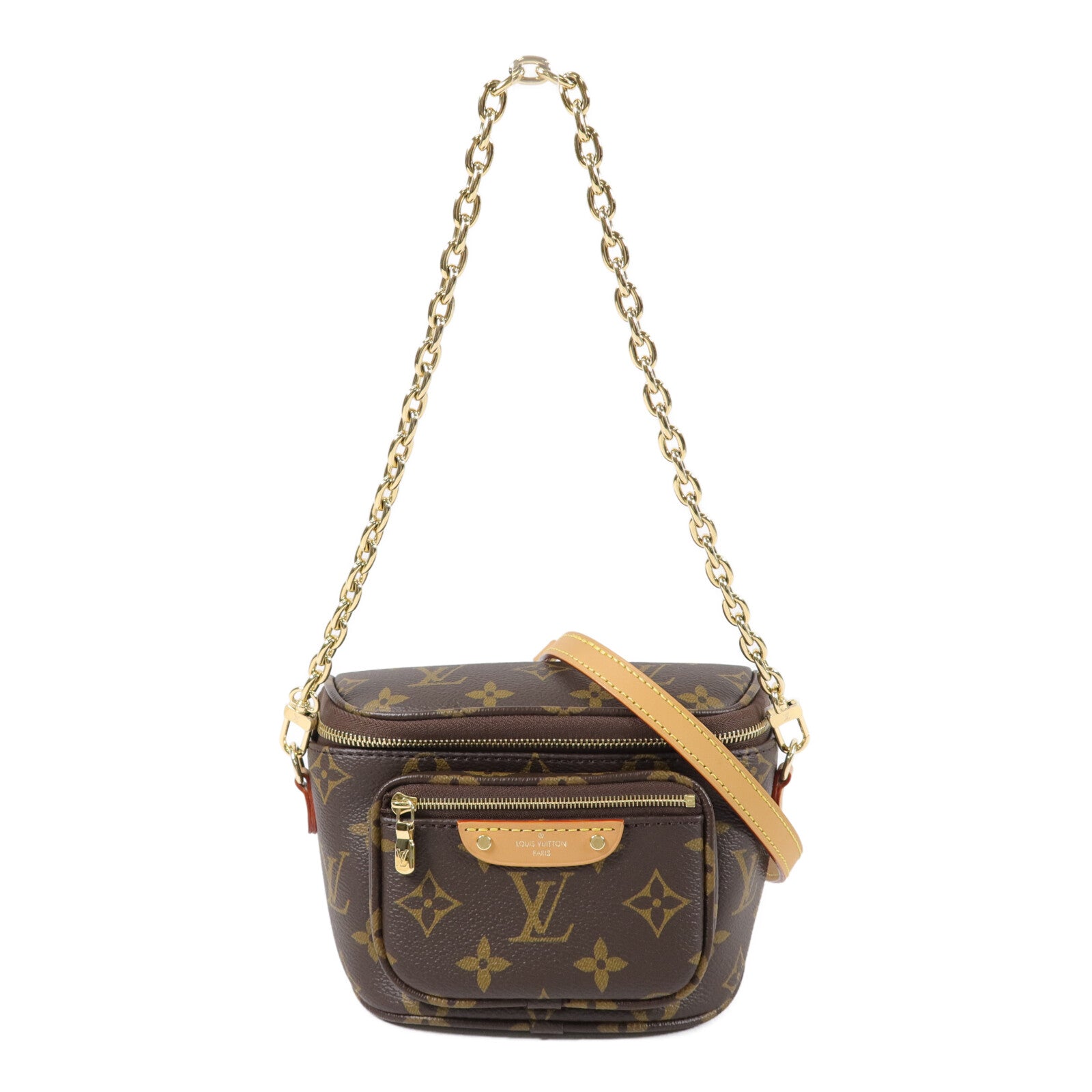LOUIS VUITTON Monogram Mini Bumbag手挽肩背兩用袋棕色