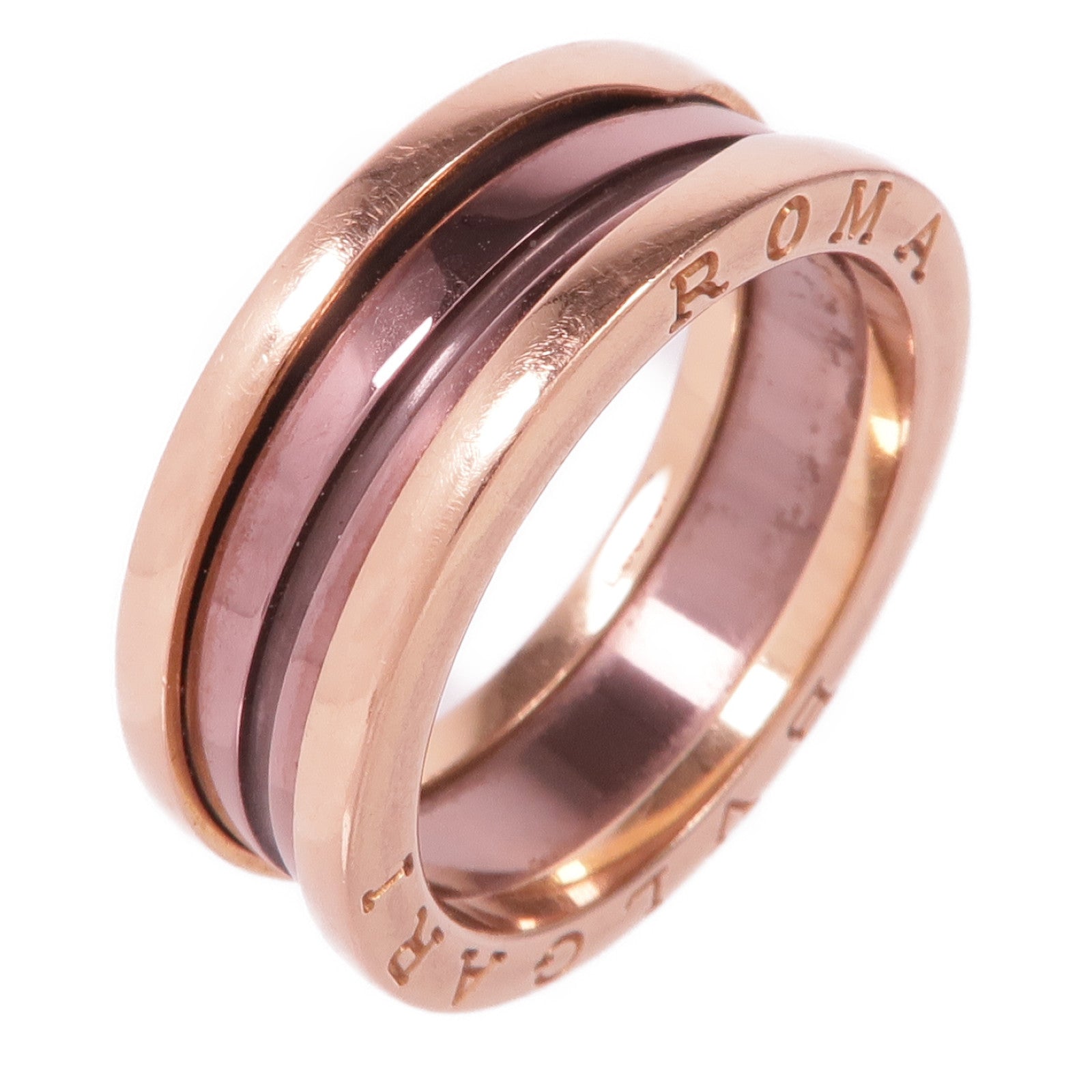 BVLGARI 18K玫瑰金/金屬B.zero1 Ring戒指Bvlgari#62/US#9.75