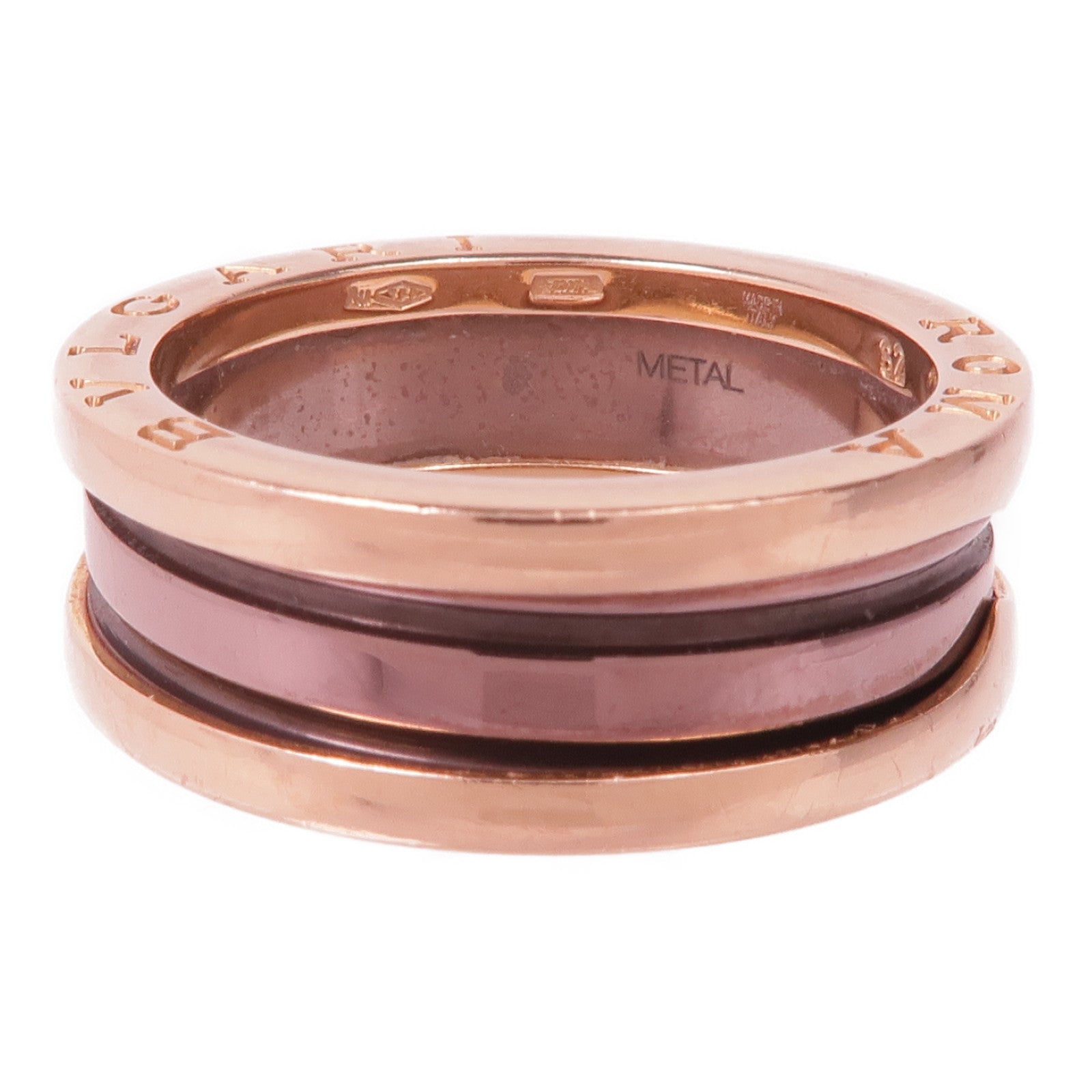 BVLGARI 18K玫瑰金/金屬B.zero1 Ring戒指Bvlgari#62/US#9.75