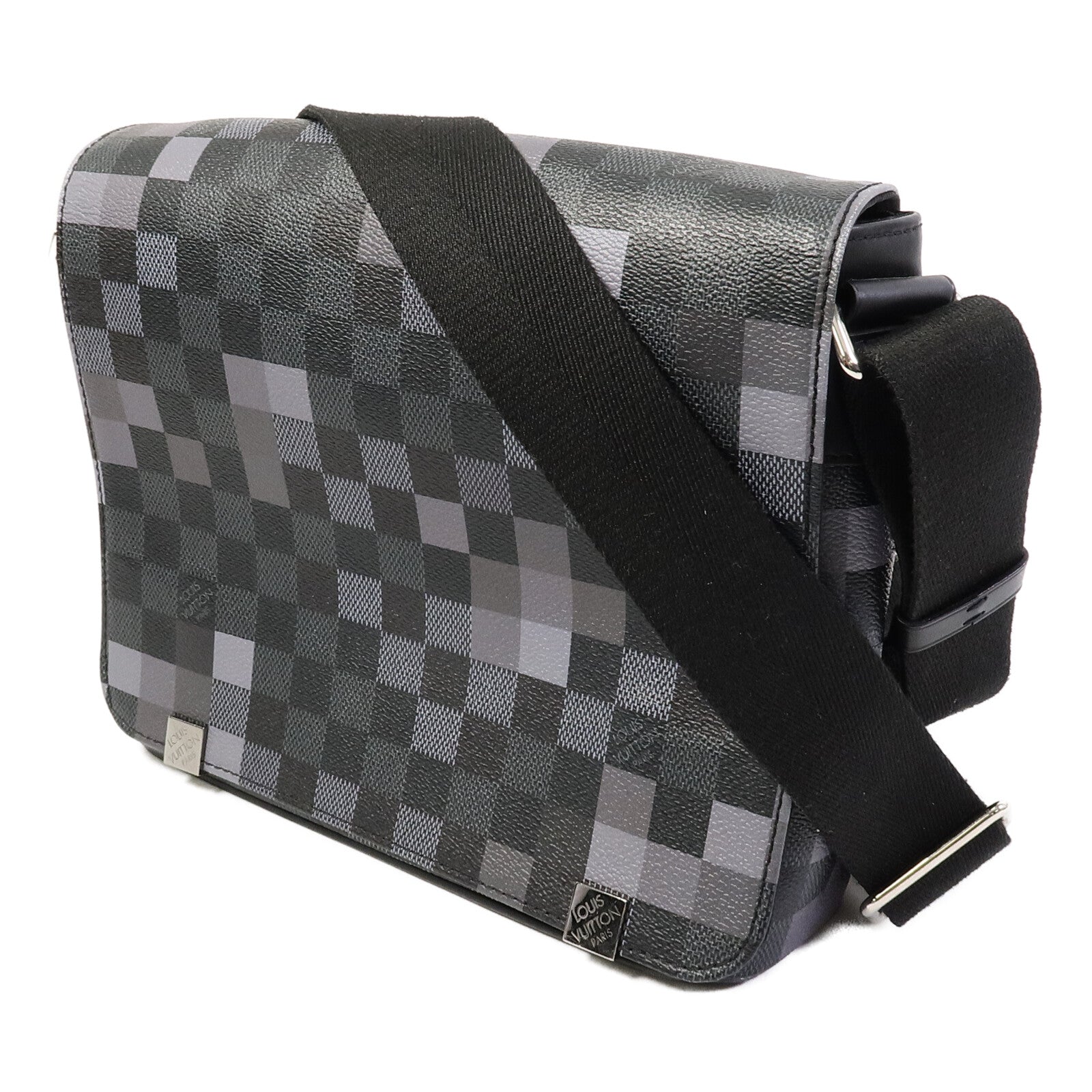 LOUIS VUITTON Damier Graphite Pixel District PM肩背袋