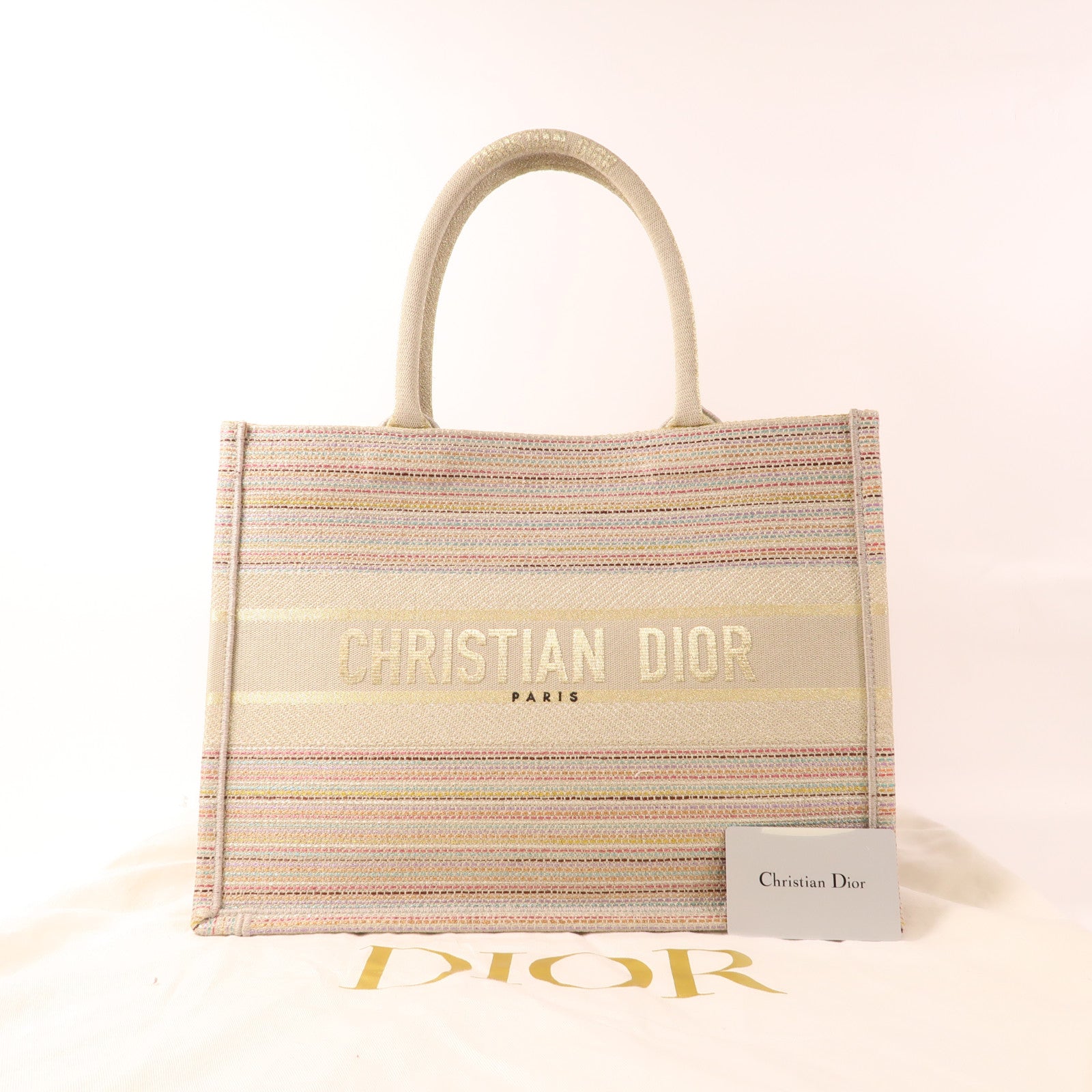 Dior CD Book Totebag Canvas Gold