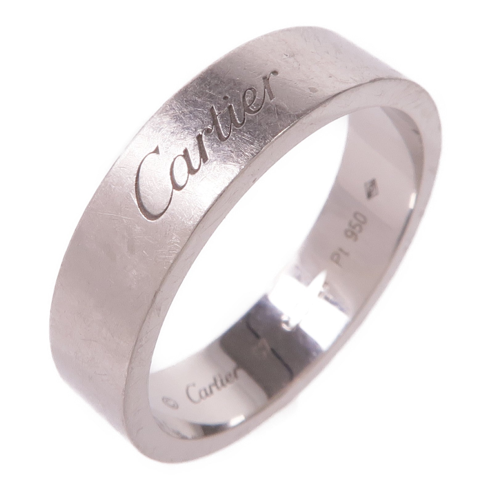CARTIER PT950鉑金C de Cartier Wedding Band戒指Cartier#57/US#8