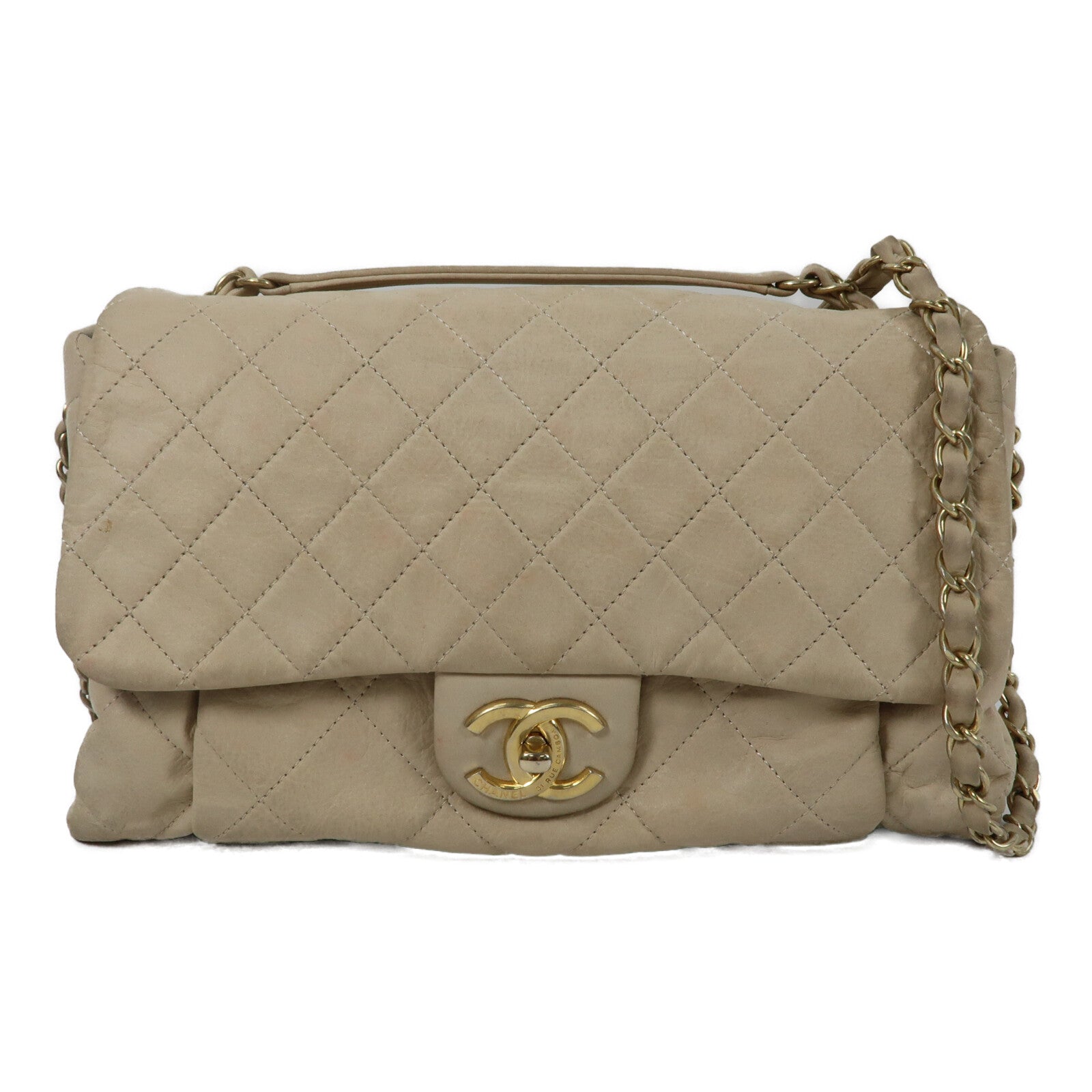 CHANEL 牛皮皮革Chain Shoulder鏈帶肩背袋
