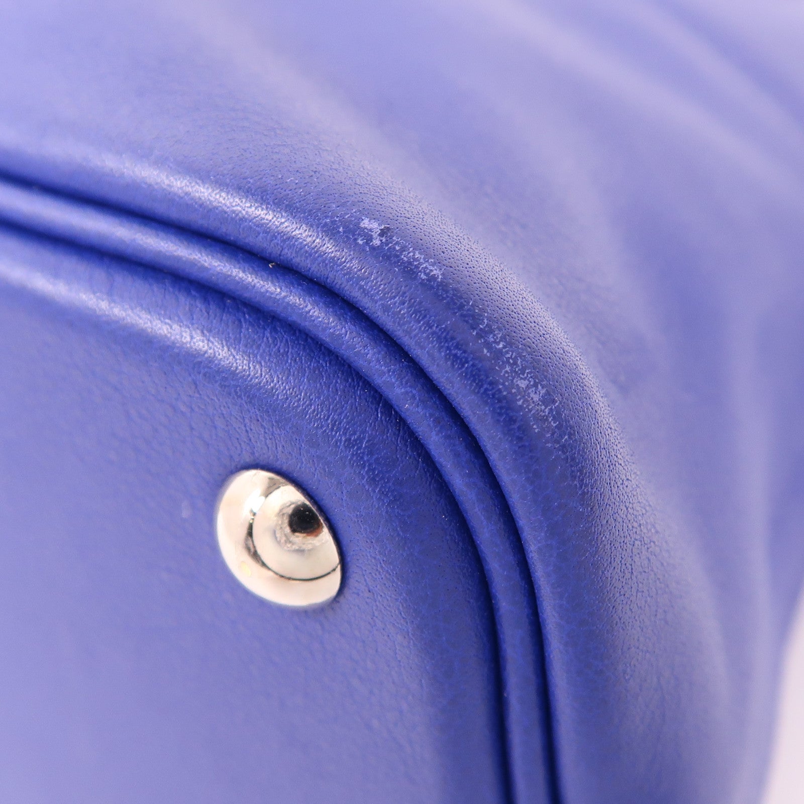 HERMES 【激減優惠】Evercolor皮革Bolide 27銀扣手挽肩背兩用袋7T Bleu Electrique