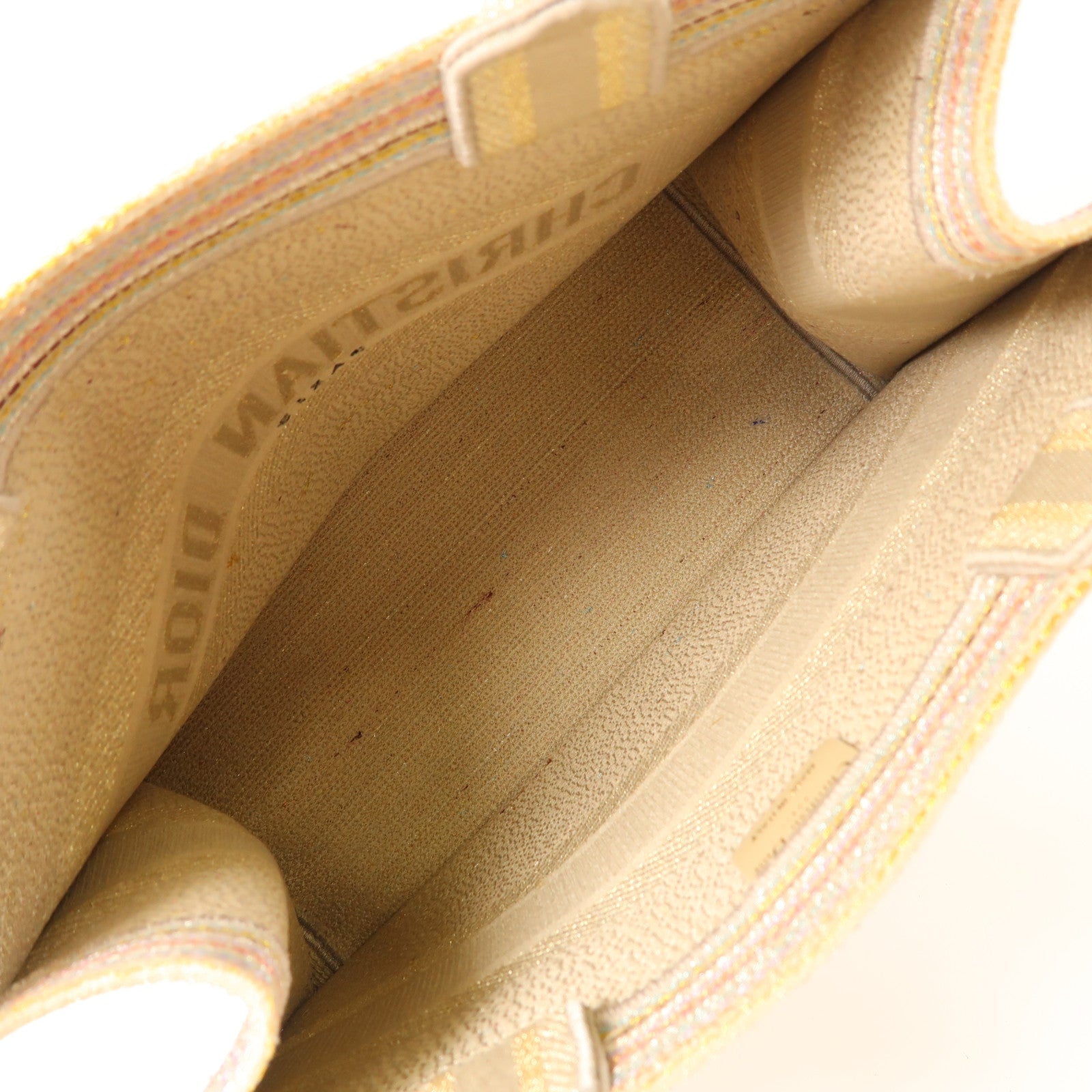 Dior CD Book Totebag Canvas Gold