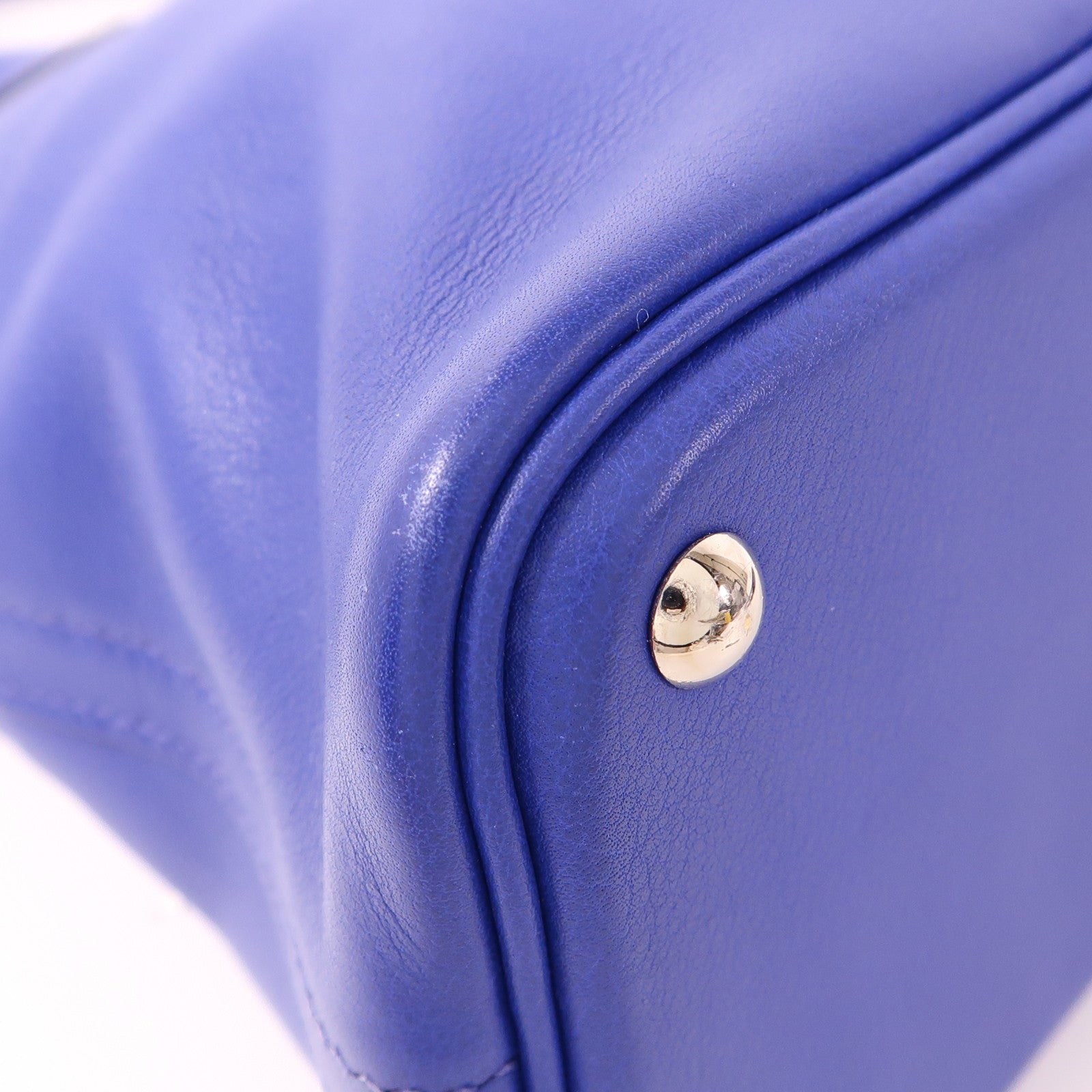 HERMES 【激減優惠】Evercolor皮革Bolide 27銀扣手挽肩背兩用袋7T Bleu Electrique