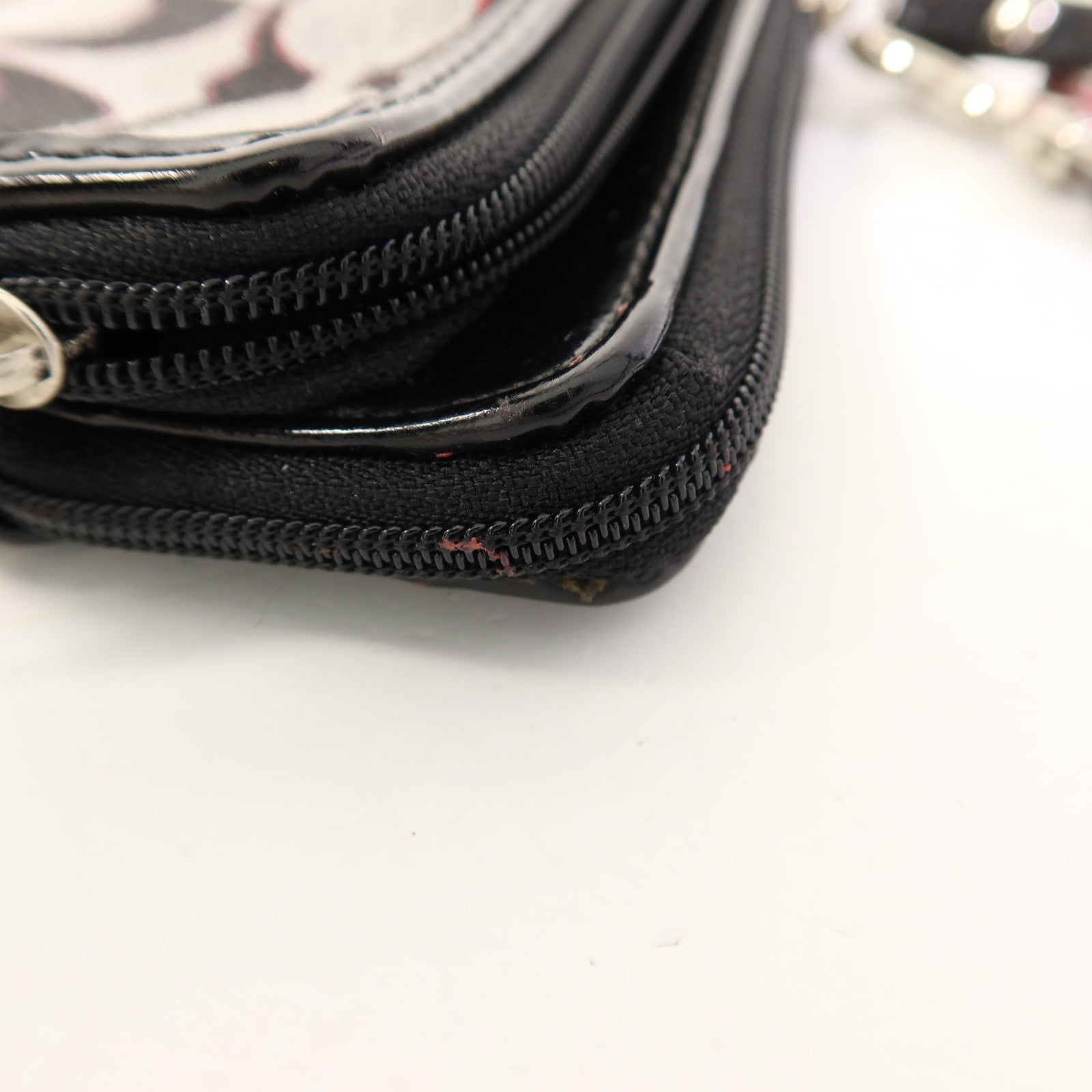 COACH 帆布Pouch wallet銀扣長錢包