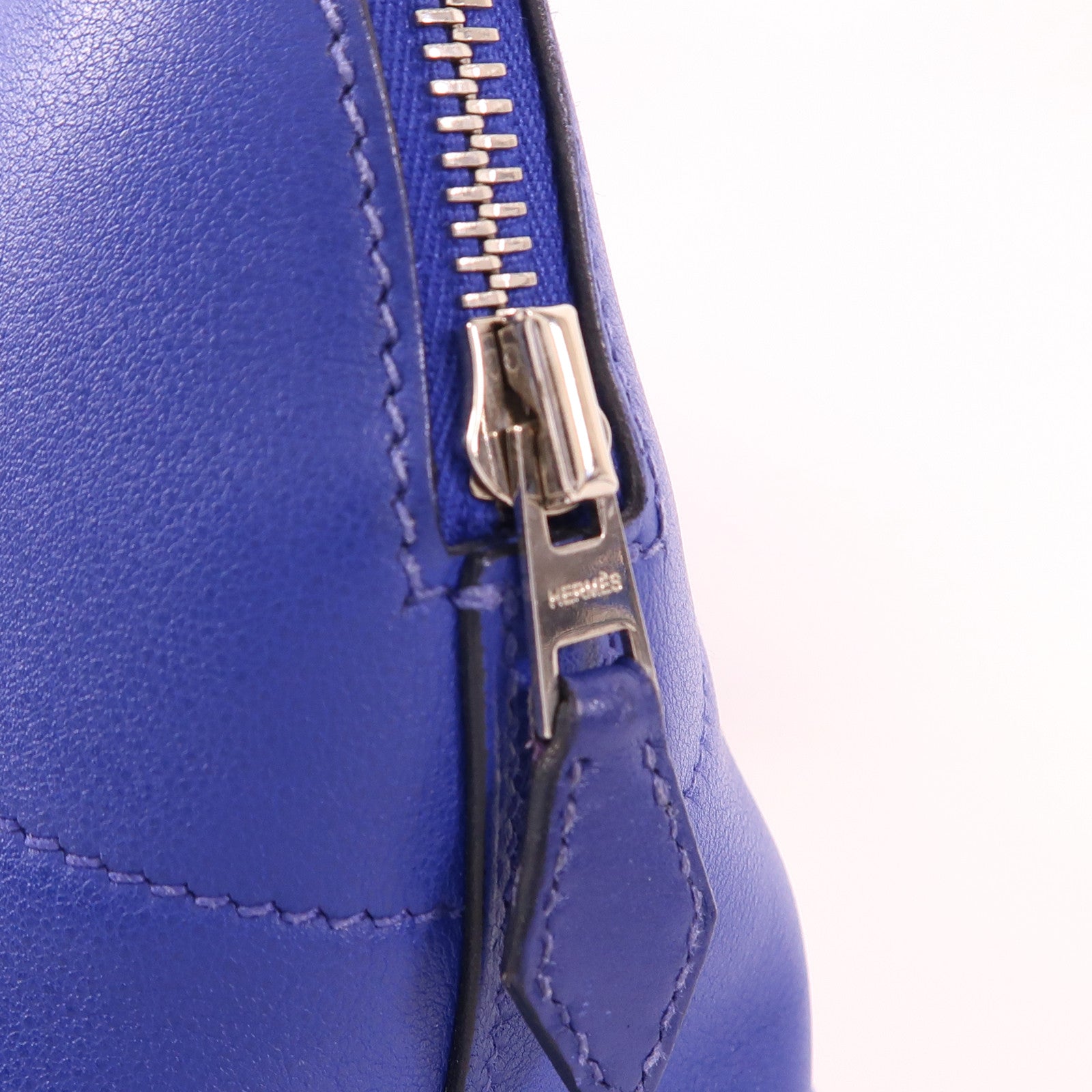 HERMES 【激減優惠】Evercolor皮革Bolide 27銀扣手挽肩背兩用袋7T Bleu Electrique