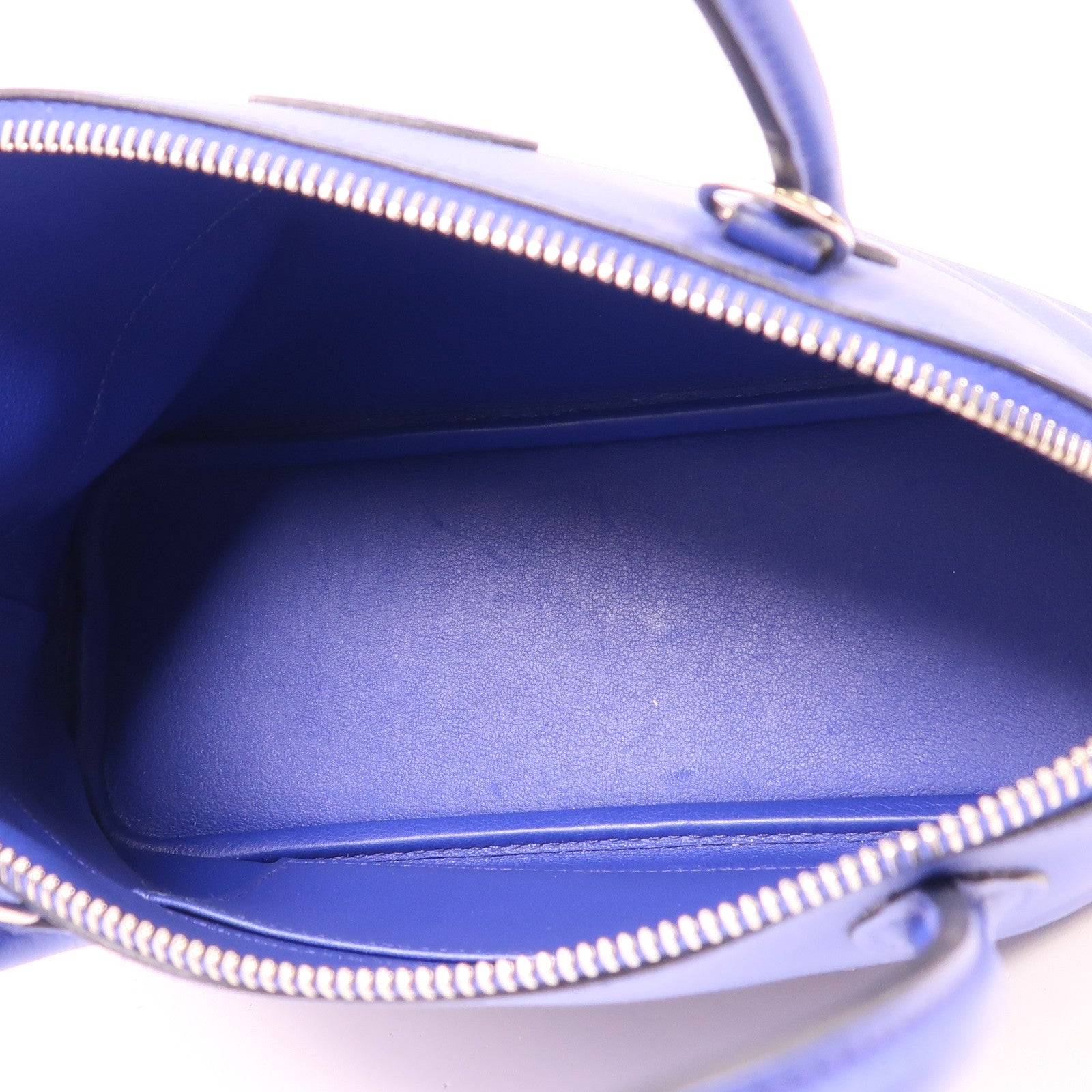 HERMES 【激減優惠】Evercolor皮革Bolide 27銀扣手挽肩背兩用袋7T Bleu Electrique