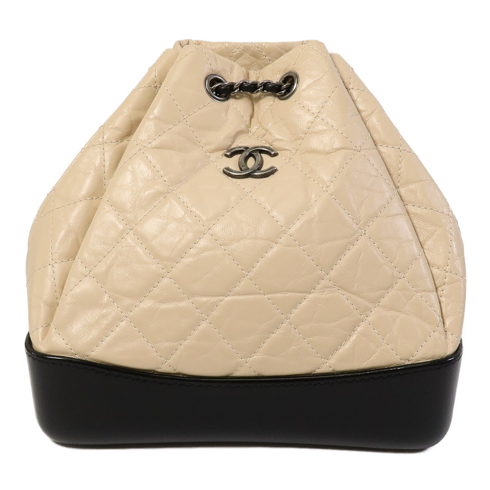 CHANEL 牛皮皮革Gabrielle BackPack鏈帶背包