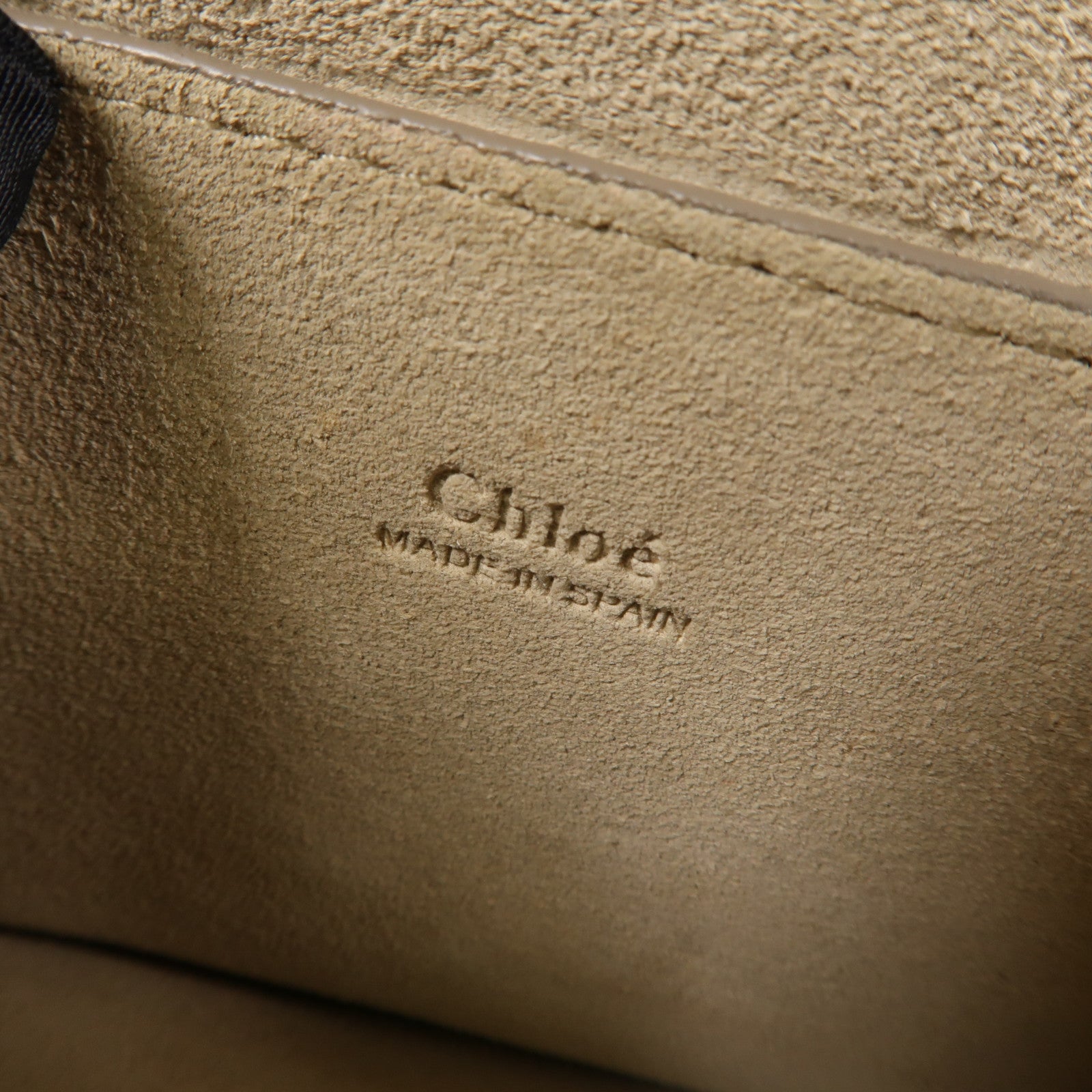 Chloe 牛皮/麂皮皮革Faye金扣肩背袋