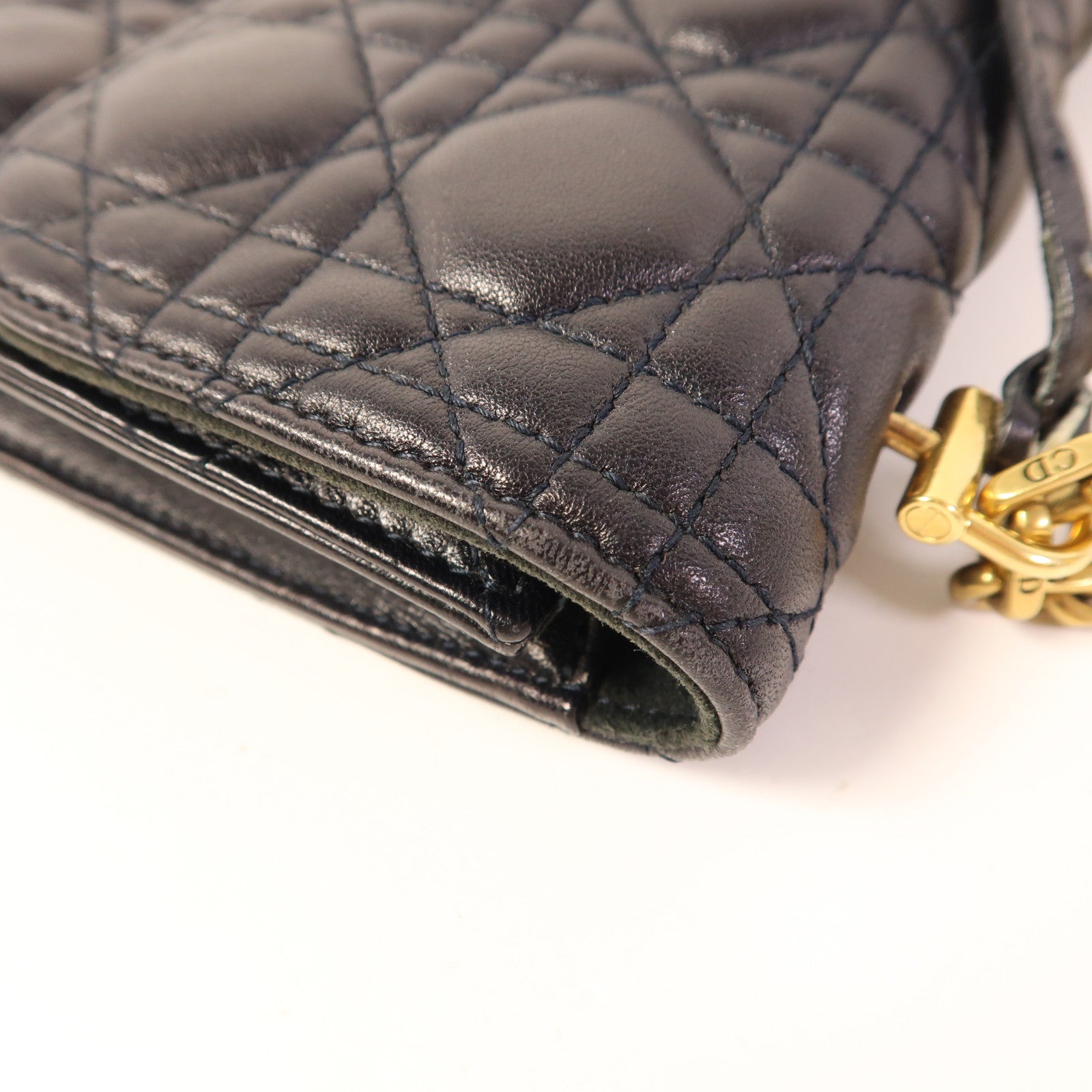 Christian Dior 牛皮皮革Dior Addict金扣鏈帶