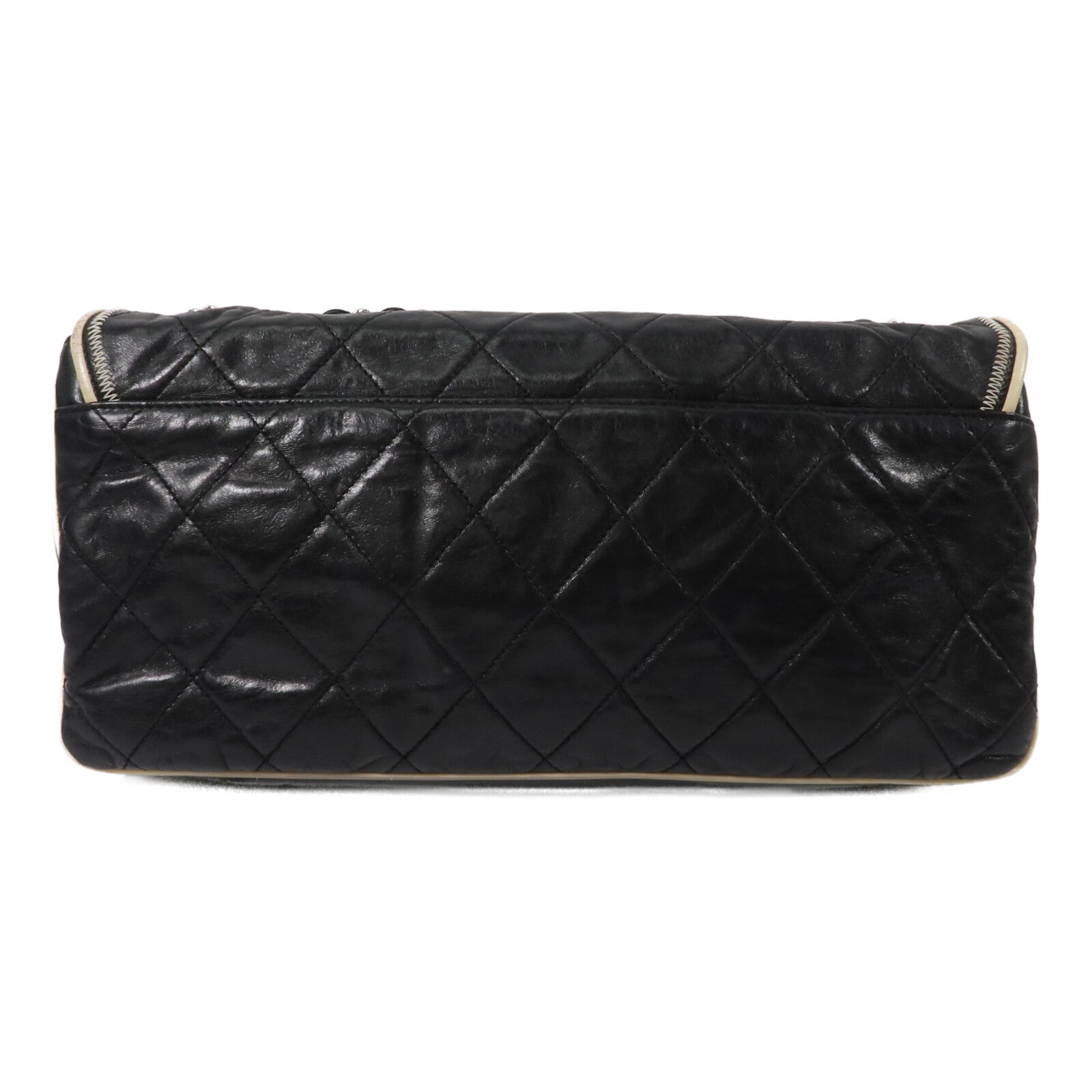 CHANEL 牛皮皮革2.55 East West Flap Bag鏈帶肩背袋