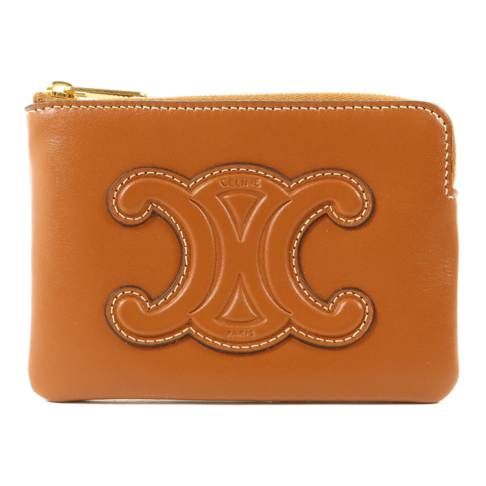 CELINE 牛皮皮革Coin Bag金扣零錢包