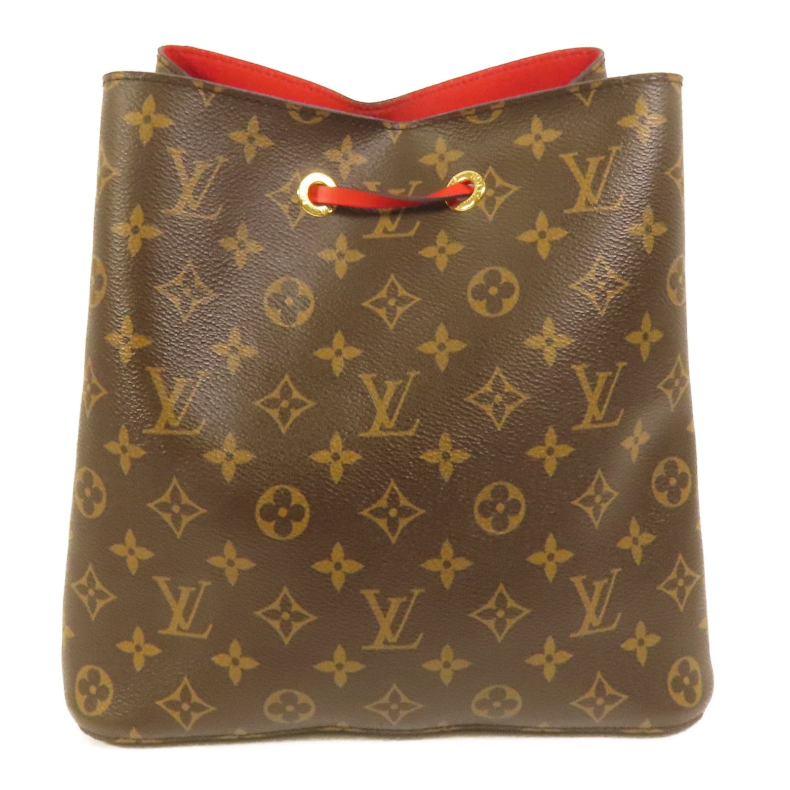 LOUIS VUITTON Monogram Neo Noe Bucket Bag金扣肩背袋Coquelicot