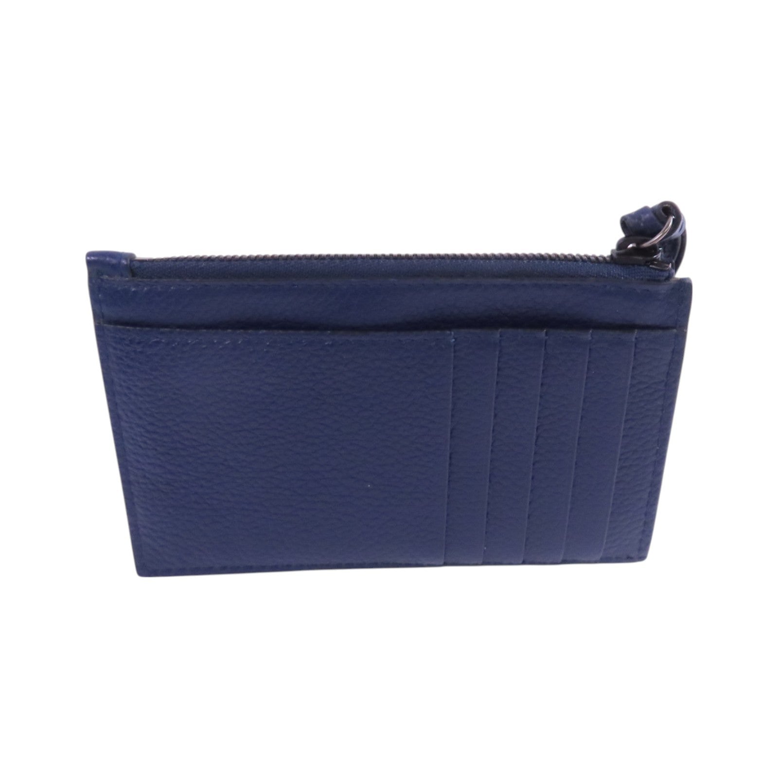 BALENCIAGA Card Case Card Holder Blue 640110 Calfskin Leather