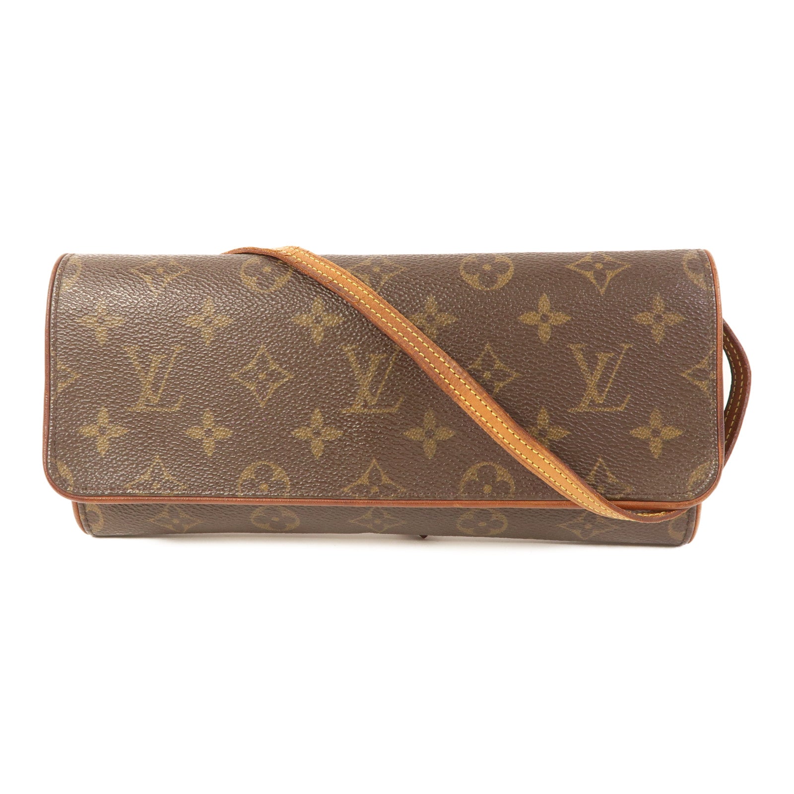 LOUIS VUITTON Monogram Pochette Twin GM金扣肩背袋