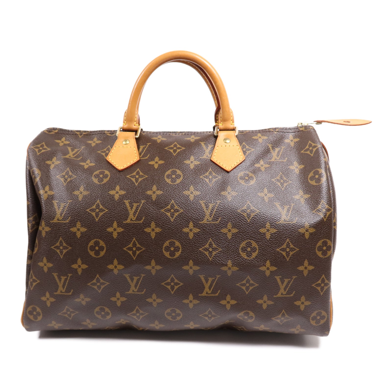 LOUIS VUITTON Monogram Speedy 35金扣手挽袋