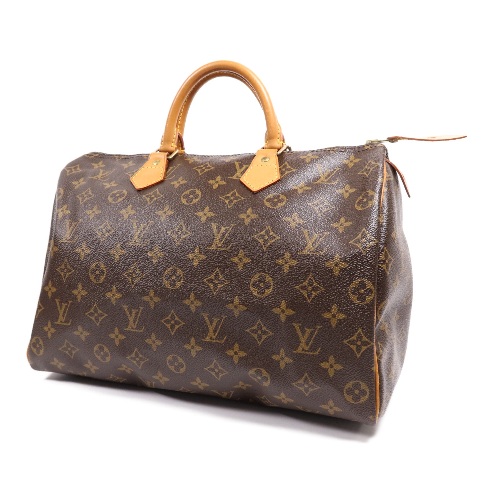 LOUIS VUITTON Monogram Speedy 35金扣手挽袋