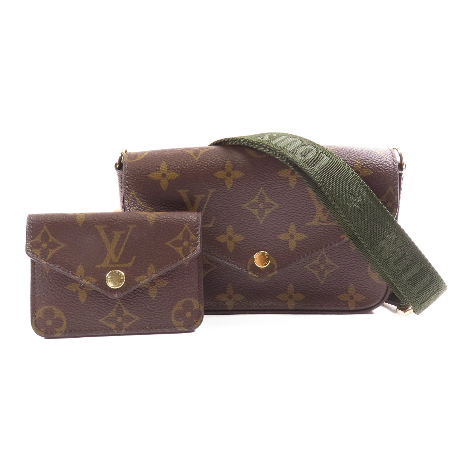 LOUIS VUITTON Monogram Felicie Strap & Go金扣肩背袋