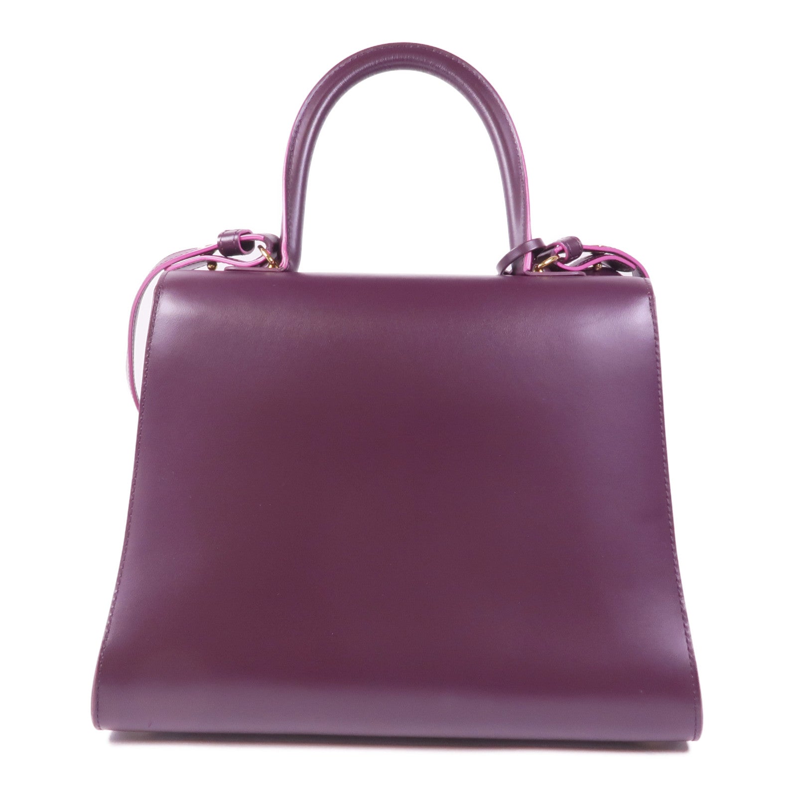 Delvaux 牛皮皮革Brillant MM金扣手挽肩背兩用袋