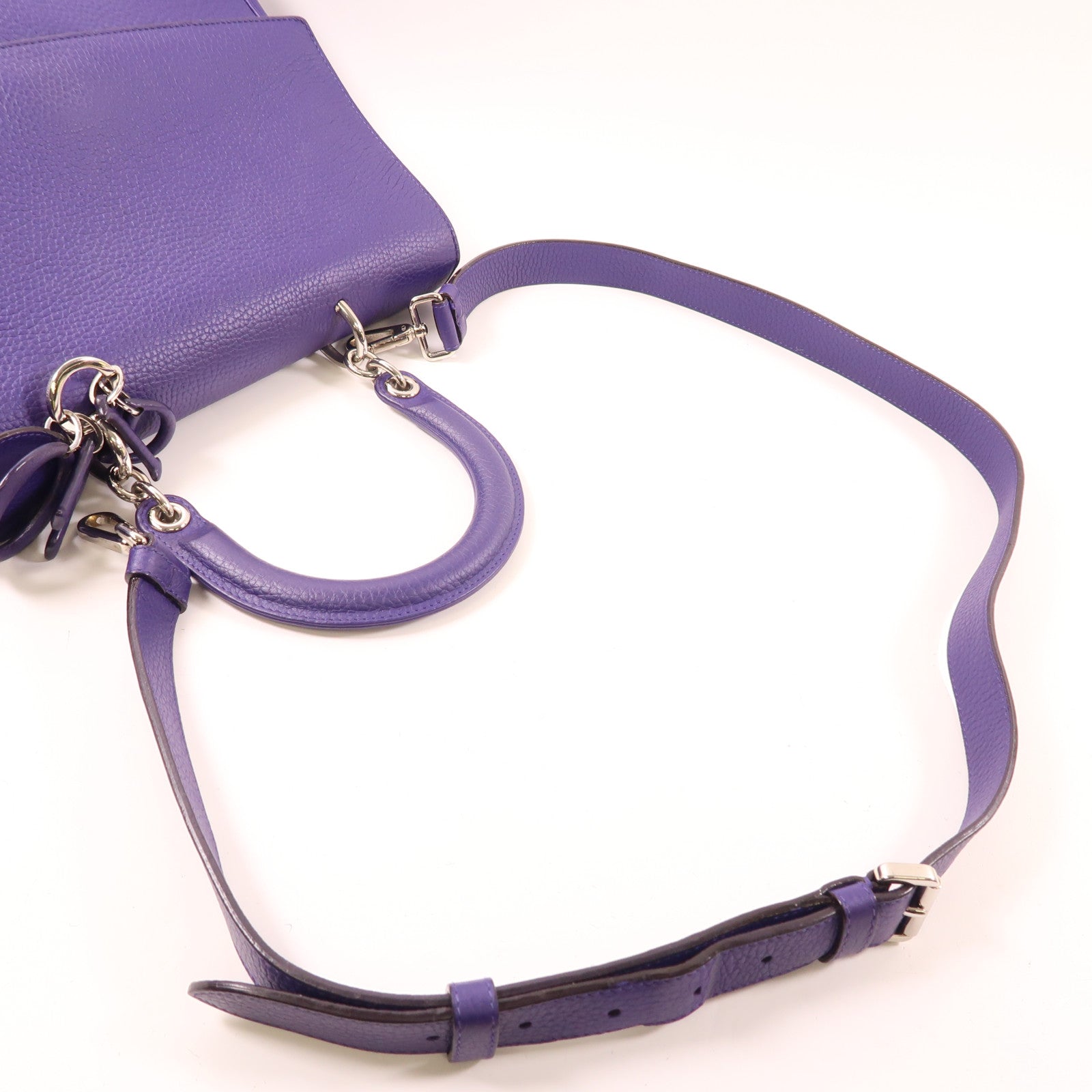 Dior 牛皮皮革Be Dior銀扣手挽肩背兩用袋