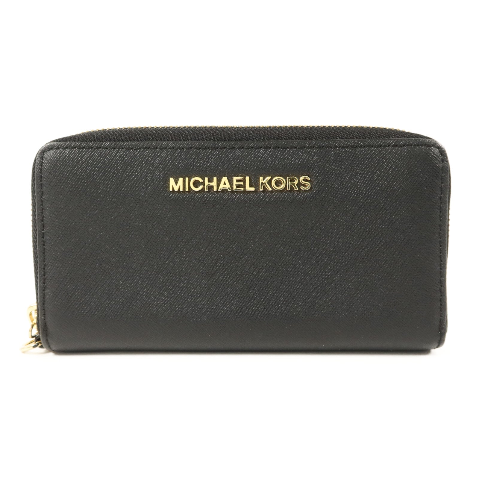 Michael Kors 牛皮皮革Zipper Round Wallet金扣錢包