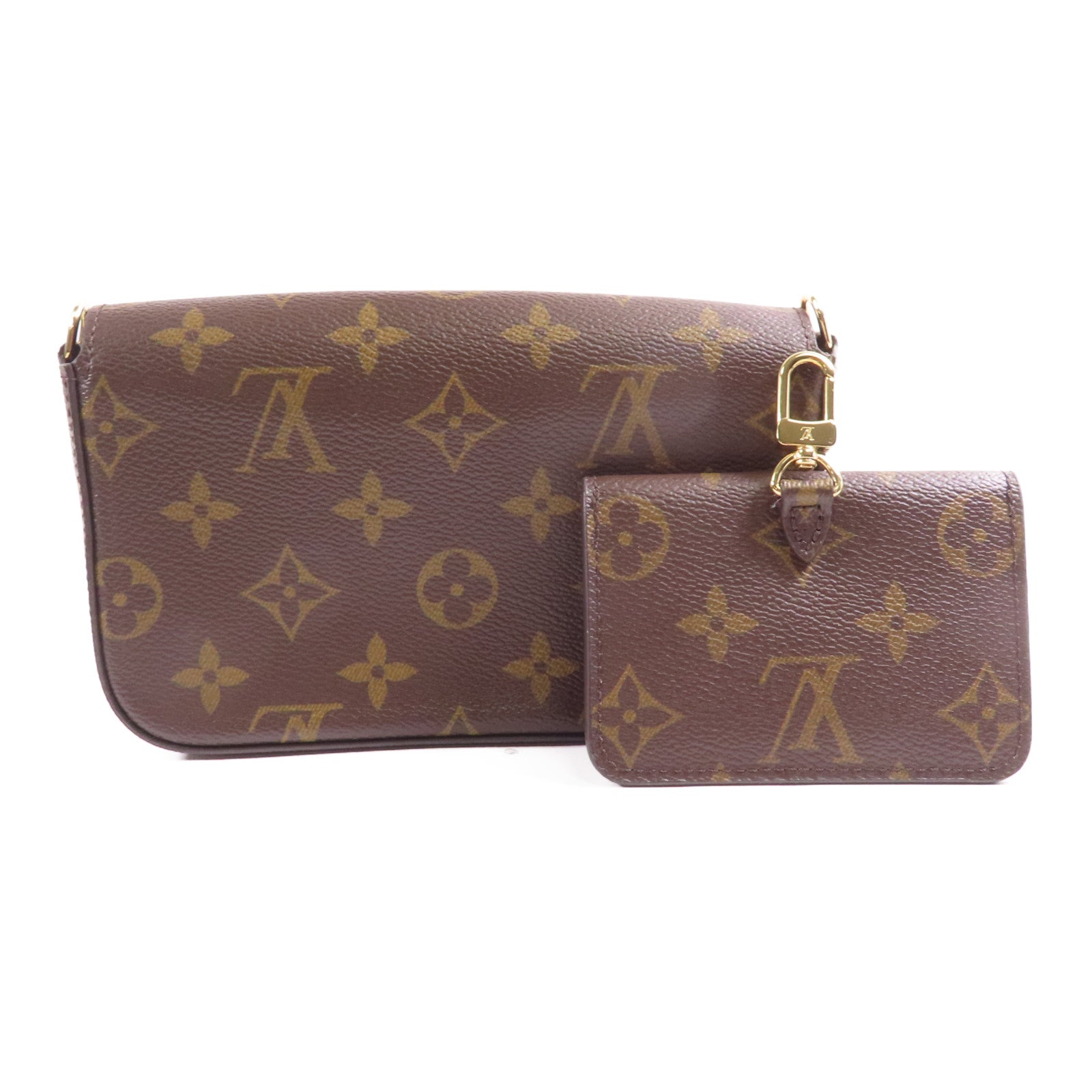 LOUIS VUITTON Monogram Felicie Strap & Go金扣肩背袋