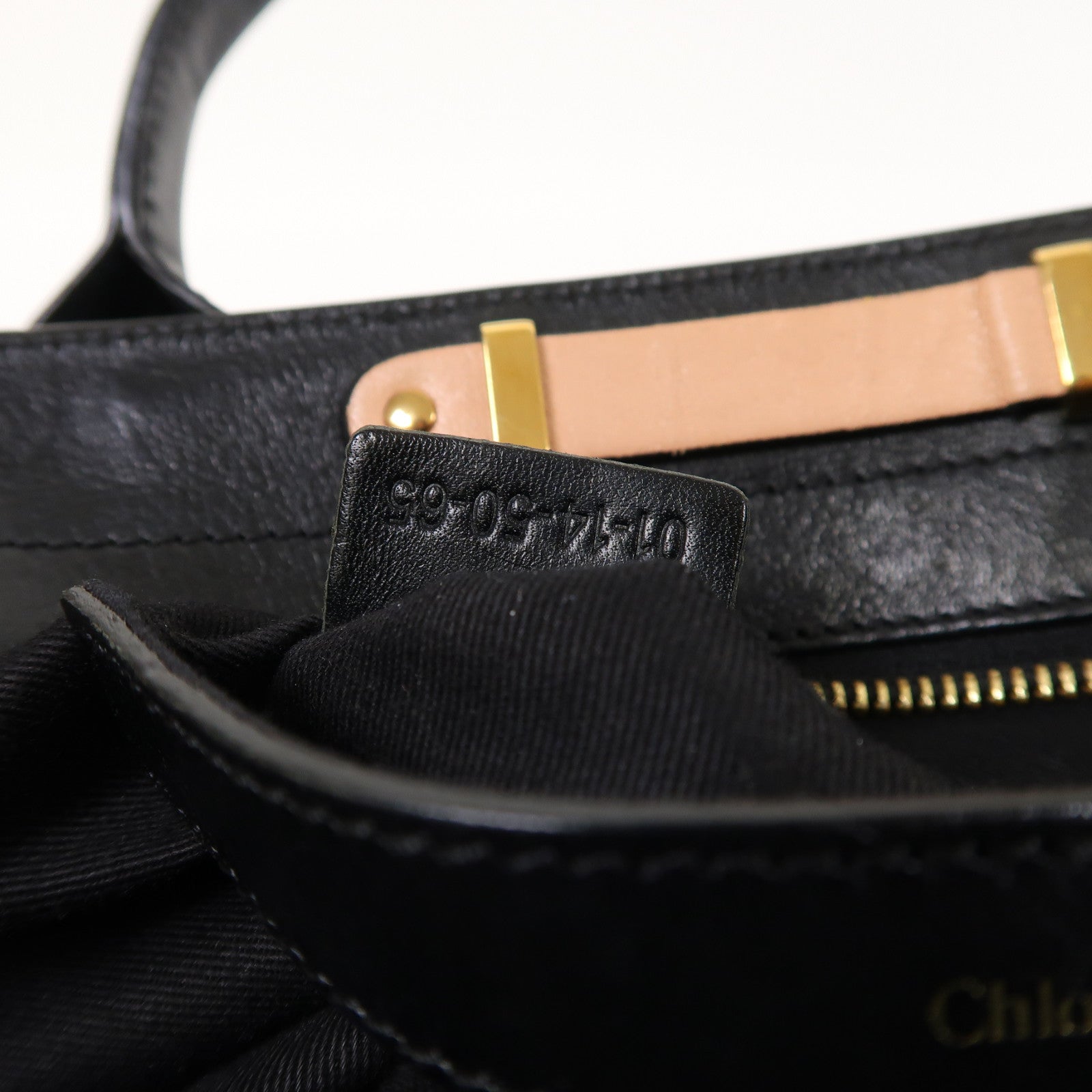 Chloe 牛皮皮革Alice Handle bag金扣手挽肩背兩用袋黑色/粉紅色