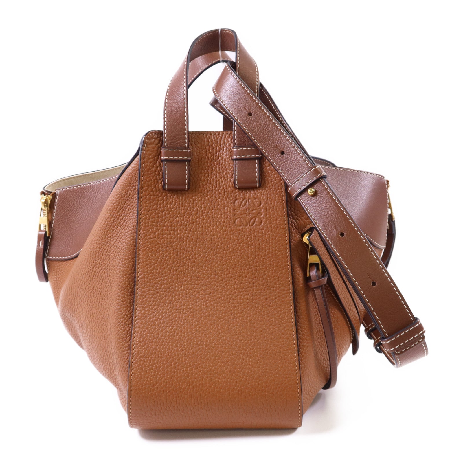 LOEWE 牛皮皮革Hammock Small金扣肩背袋