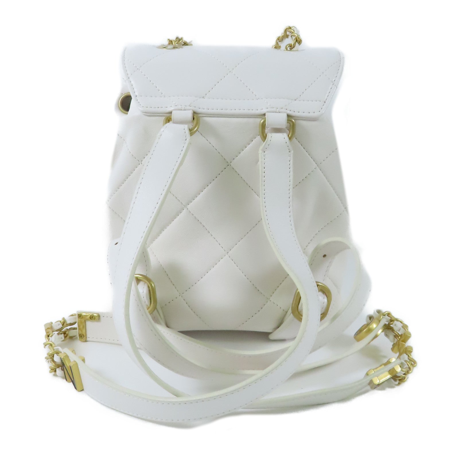 CHANEL 羊皮皮革Ado Backpack金扣背包