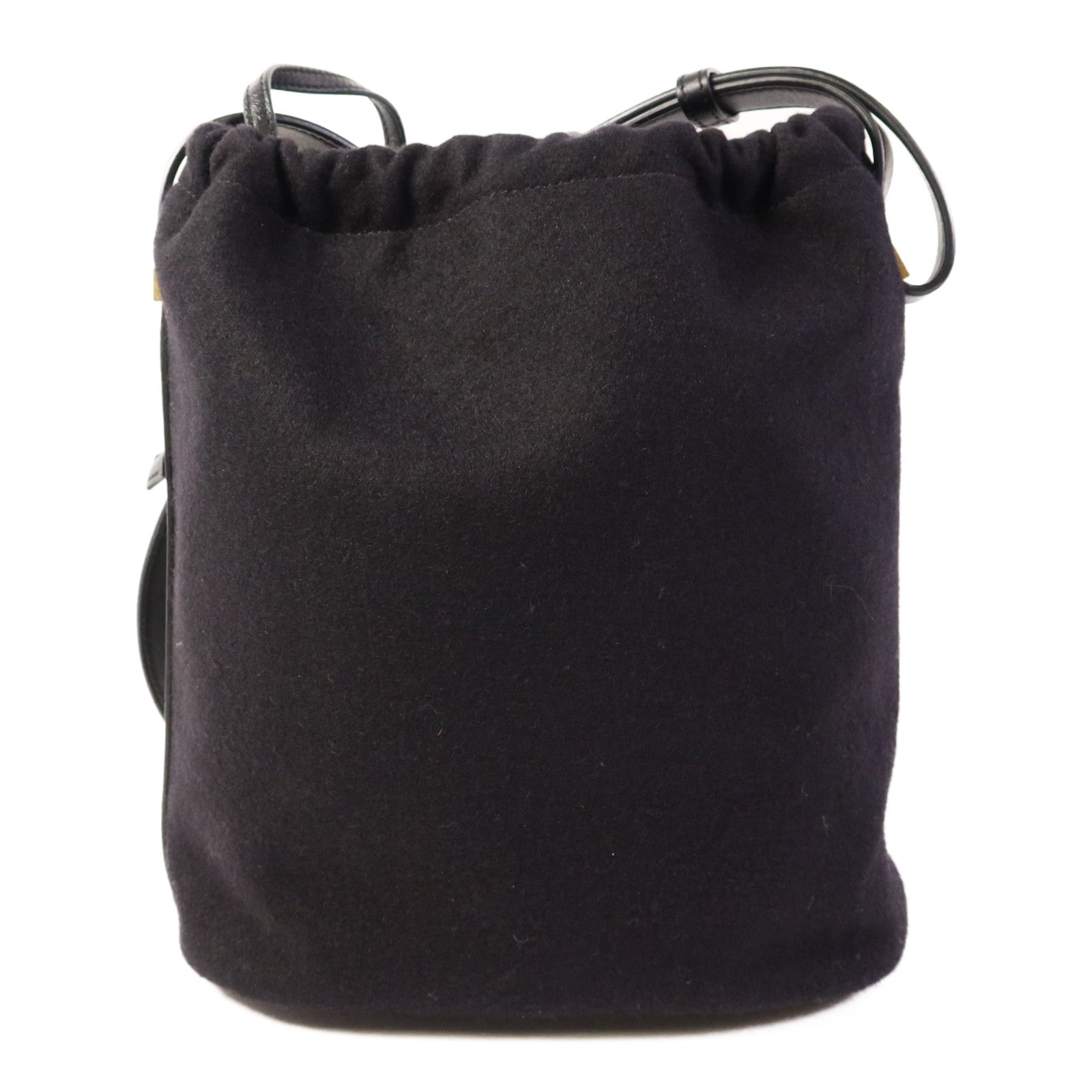 YVES SAINT LAURENT 繡氈/皮革Rive Gauche金扣肩背袋