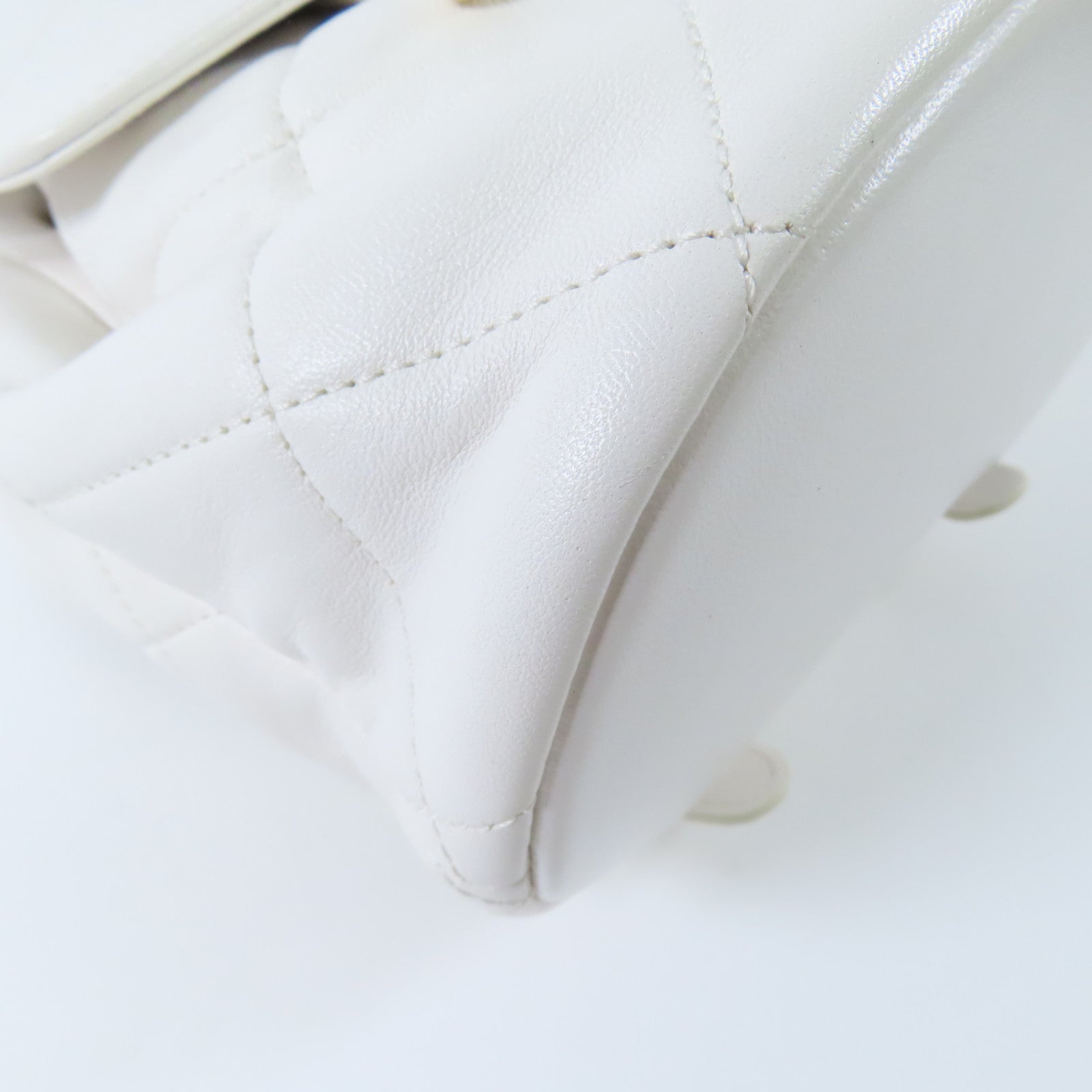 CHANEL CC GHW Ado Backpack Lambskin Leather White