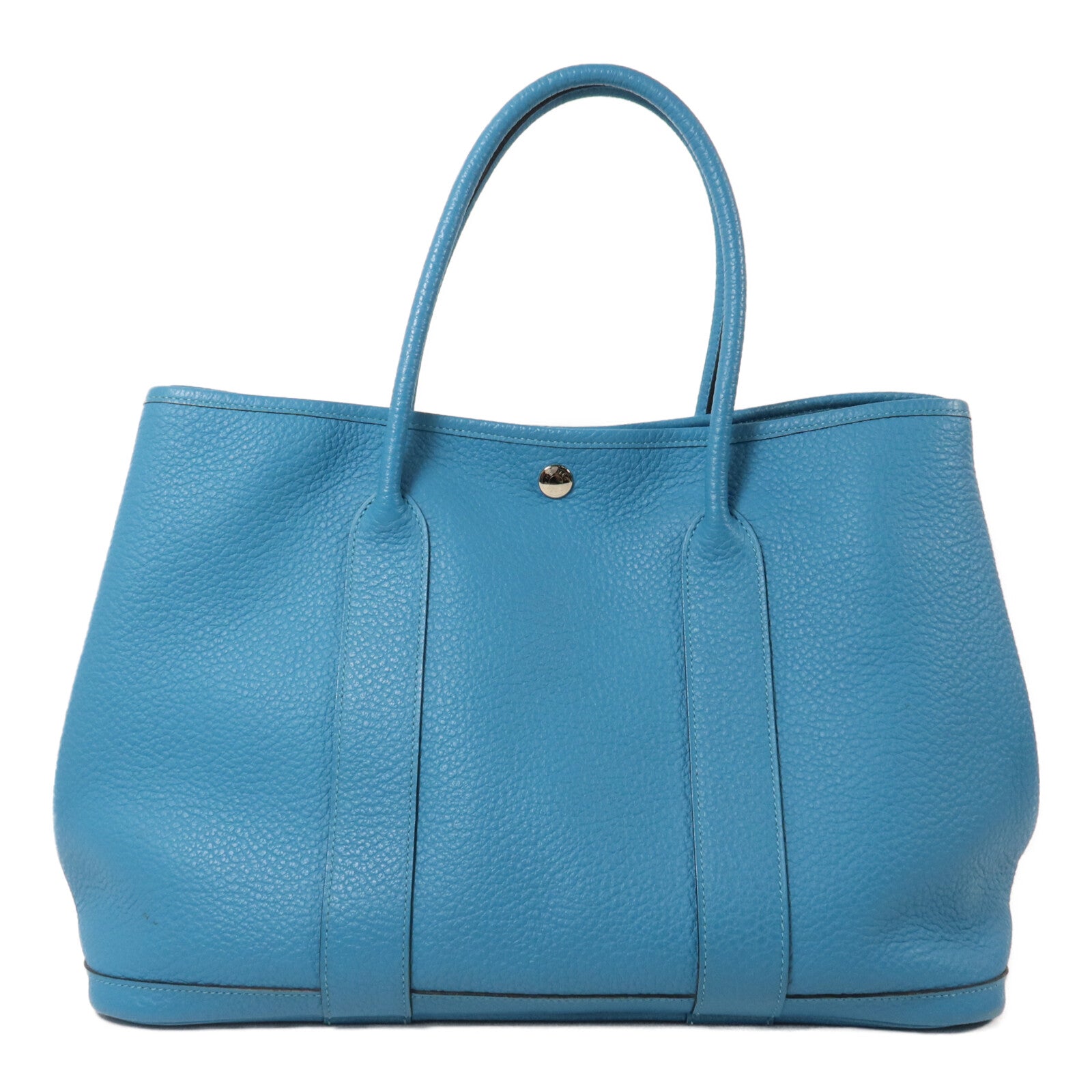 HERMES Negonda皮革Garden Party PM手挽袋Turquoise