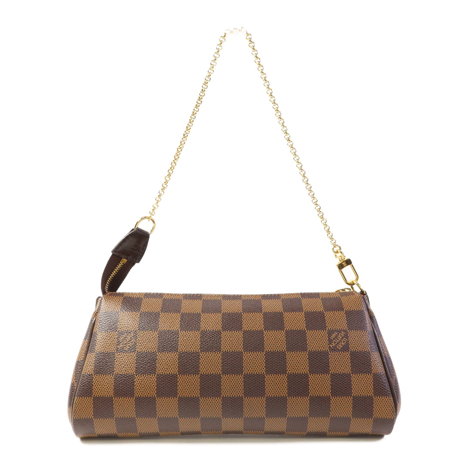 LOUIS VUITTON Damier Eva金扣手挽肩背兩用袋棕色