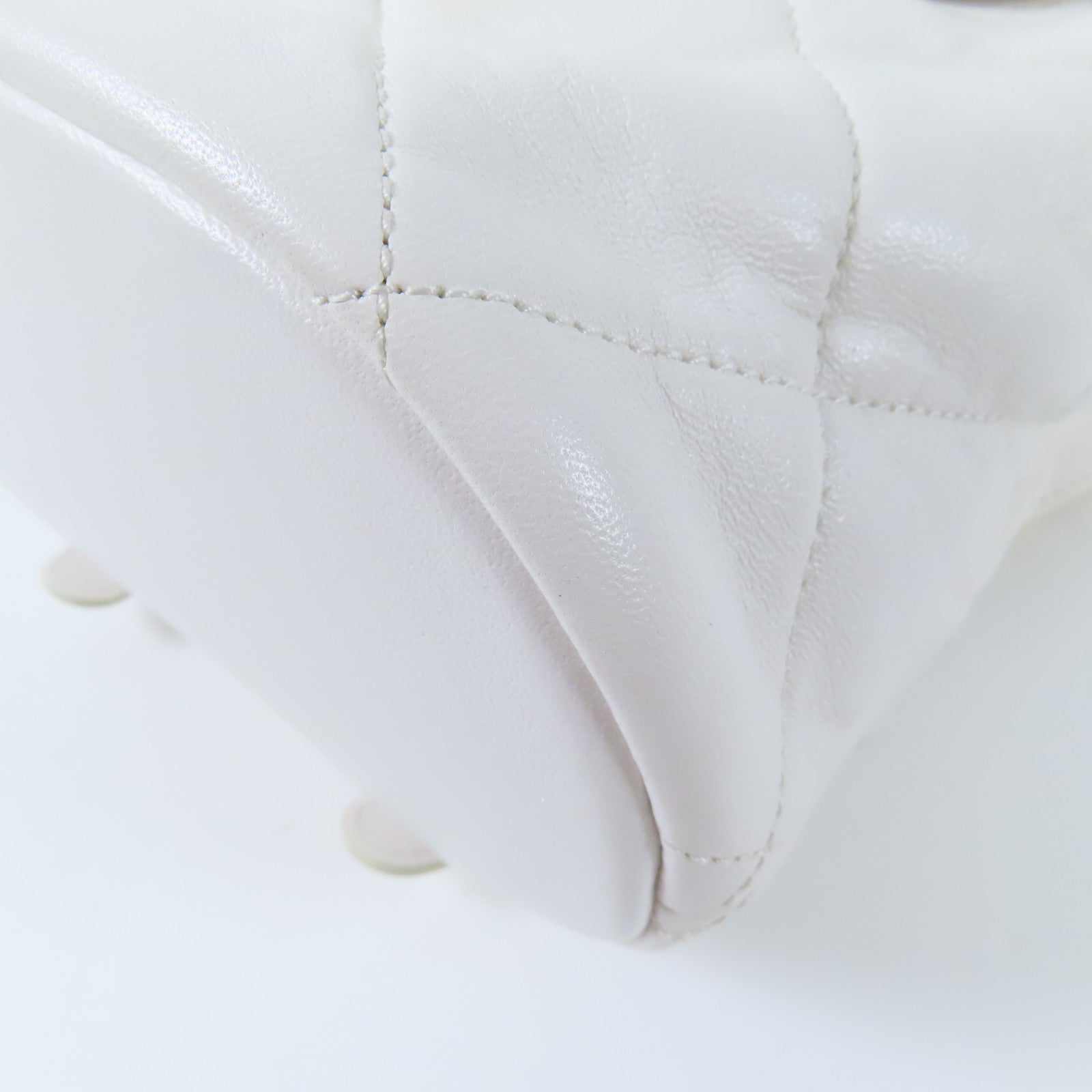 CHANEL CC GHW Ado Backpack Lambskin Leather White