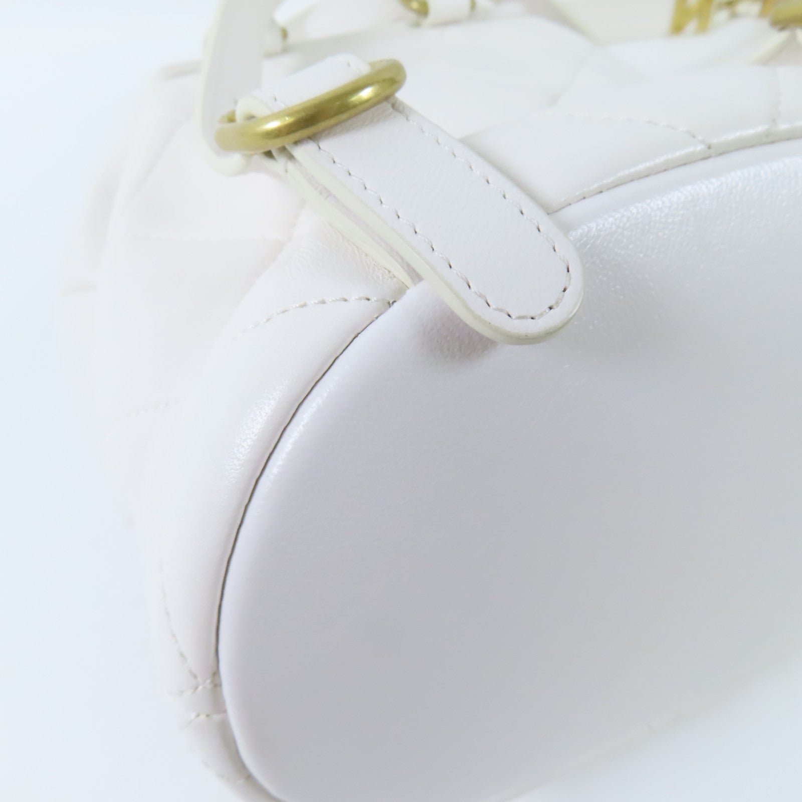 CHANEL CC GHW Ado Backpack Lambskin Leather White